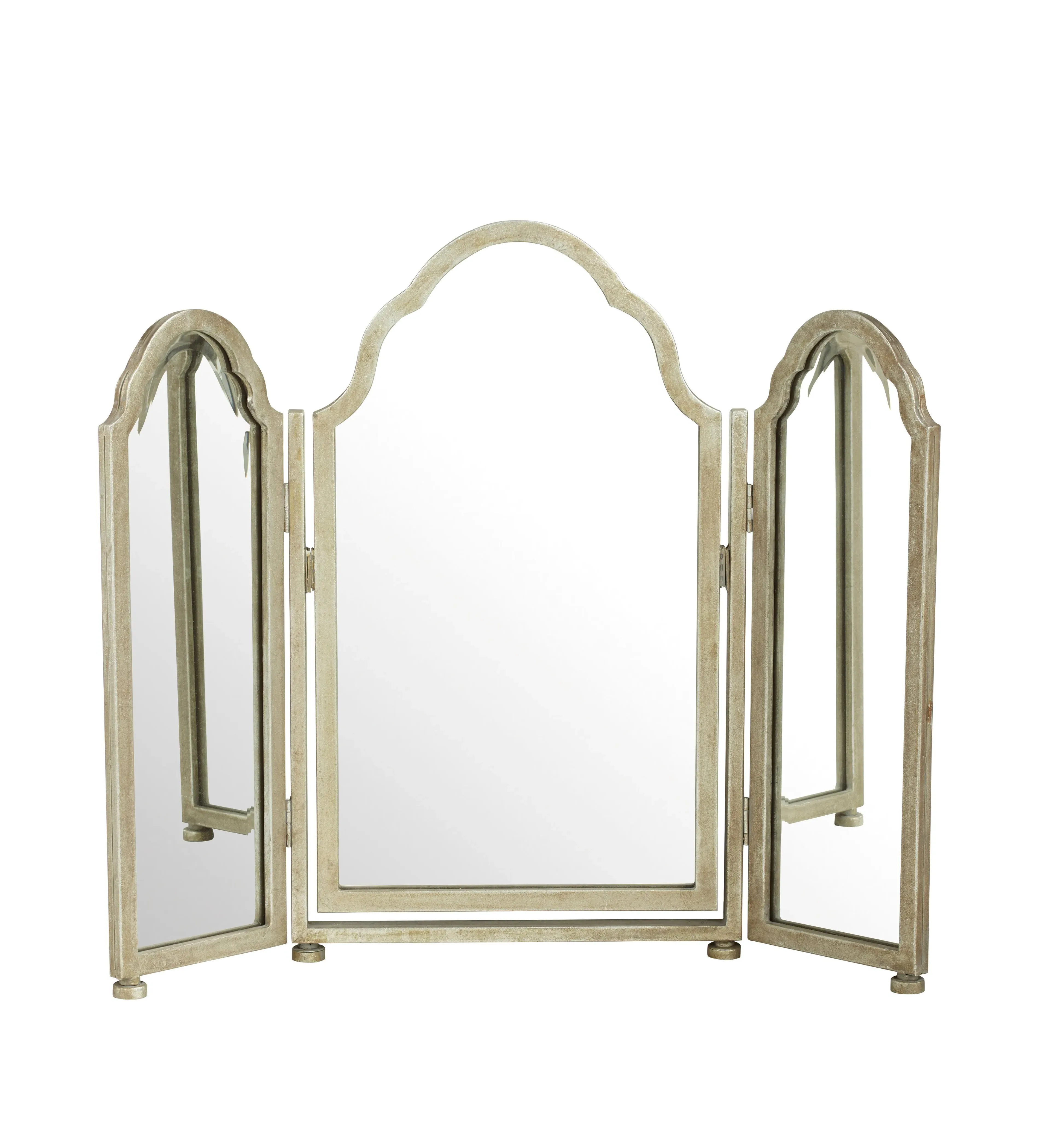 Trois Table Mirror - Antique Silver, Metal image
