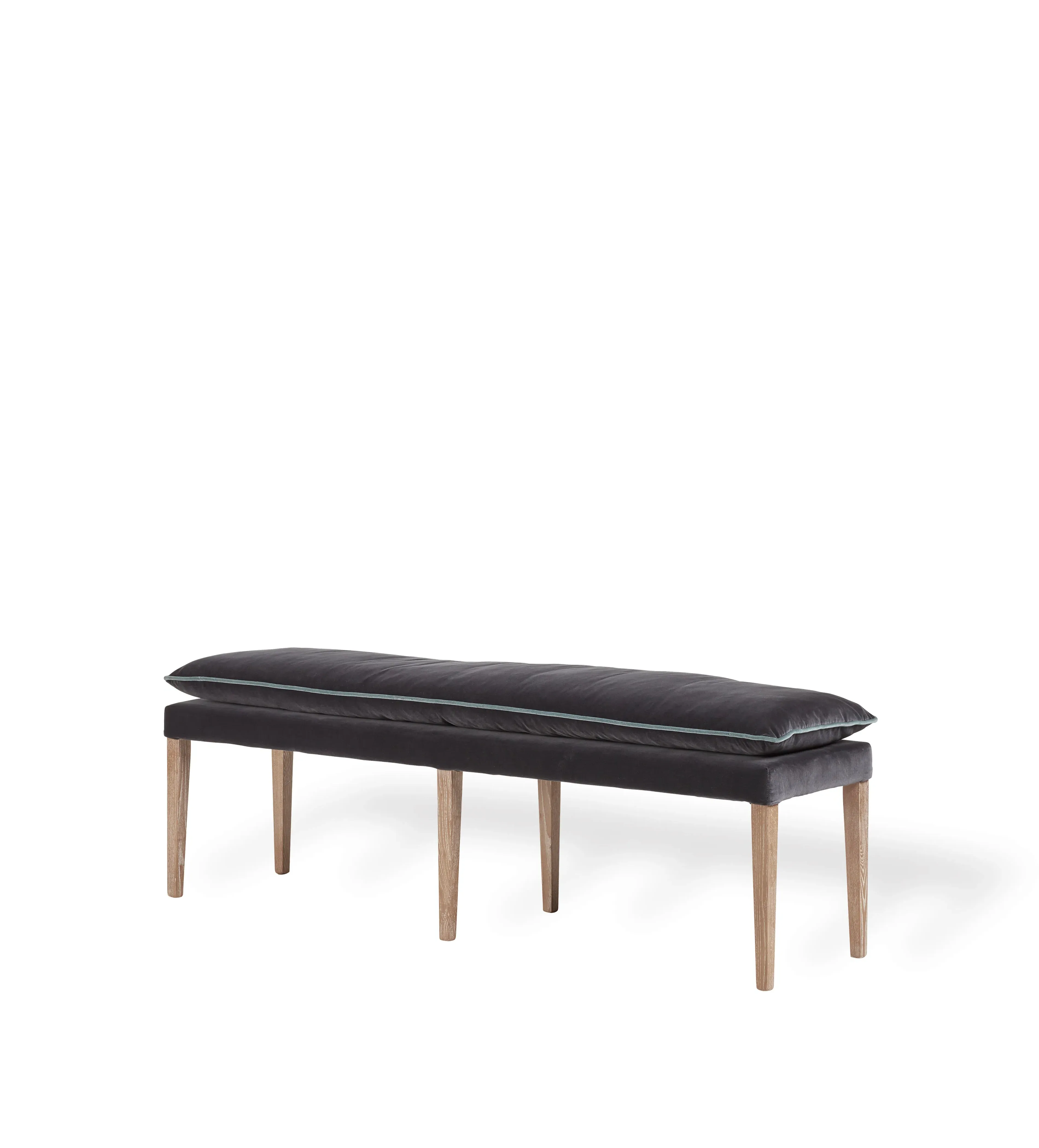 Upholstered Bench - Charcoal, Velvet image