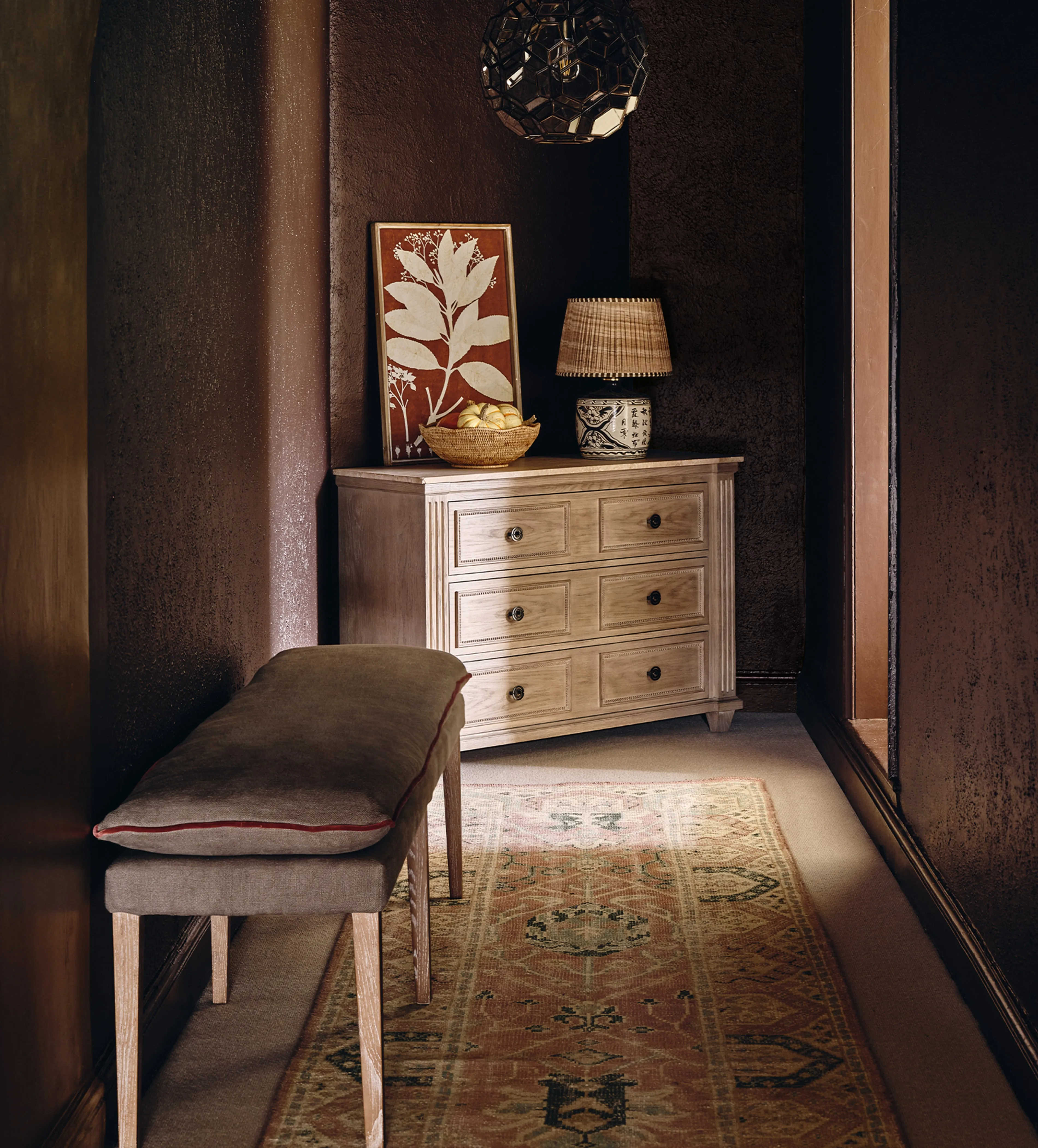 Upholstered Bench - Sage, Linen