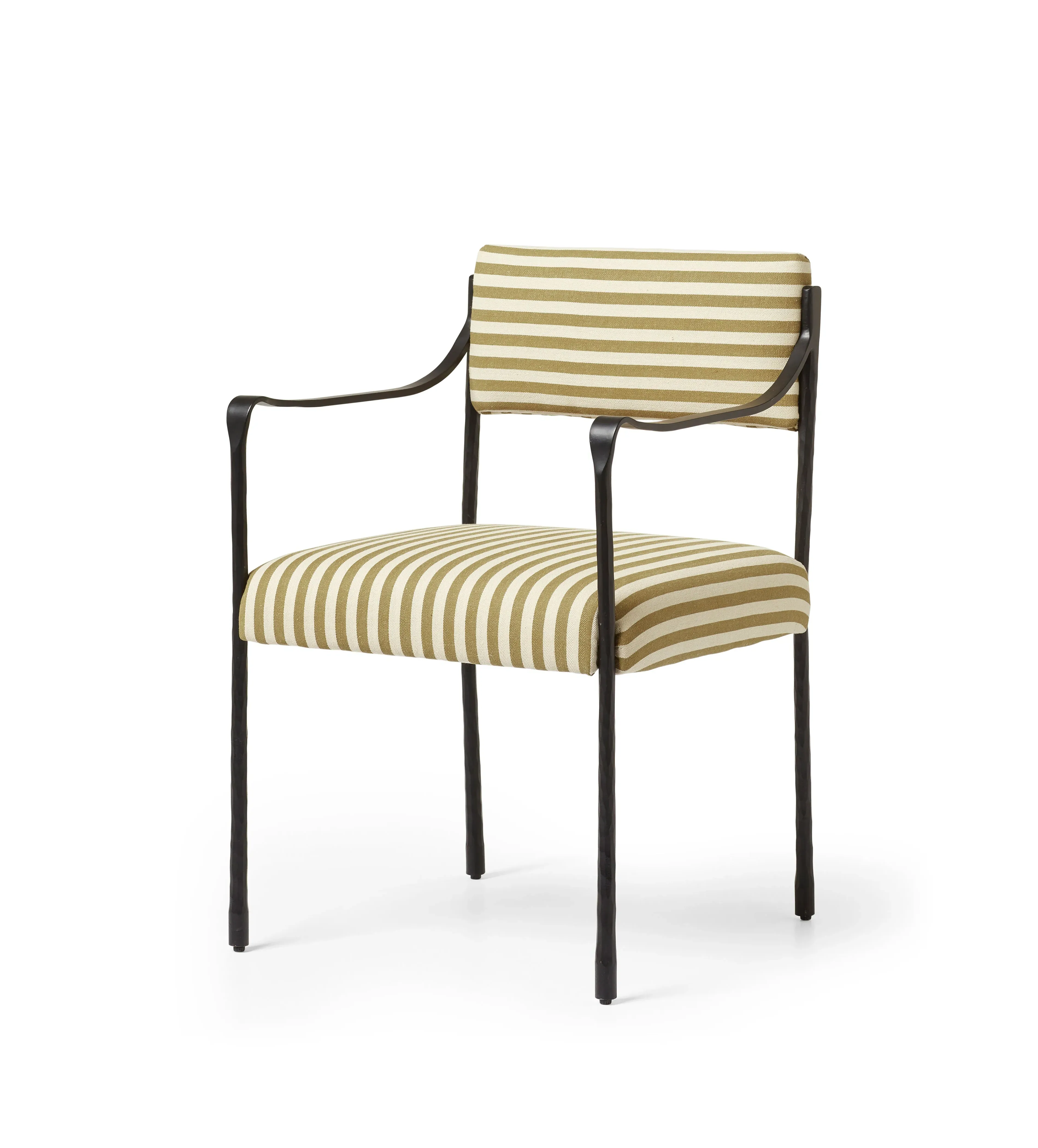 Upholstered Dining Chair - Olive Stripe, Cotton image