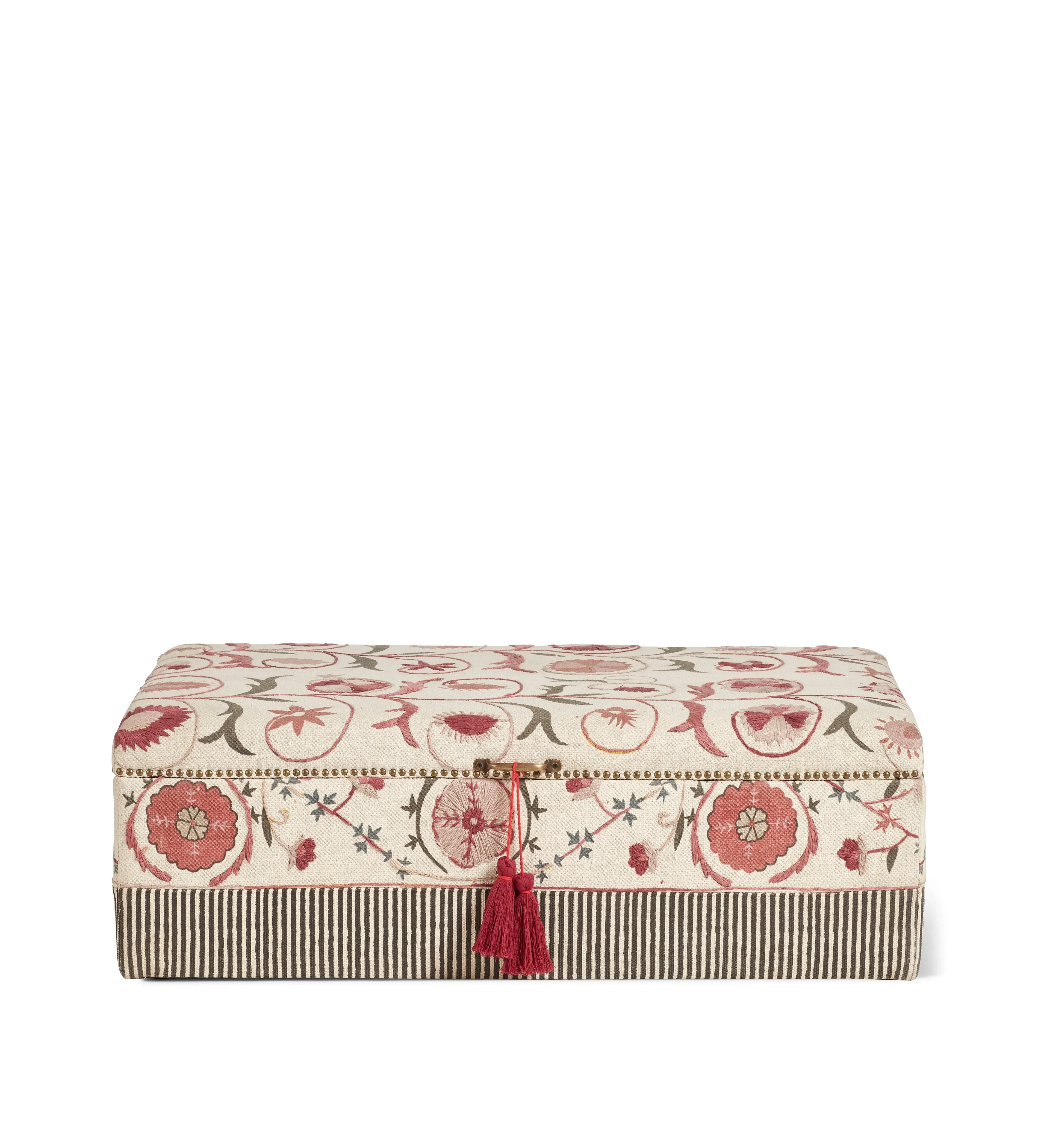 Upholstered Ottoman with Storage - Charcoal