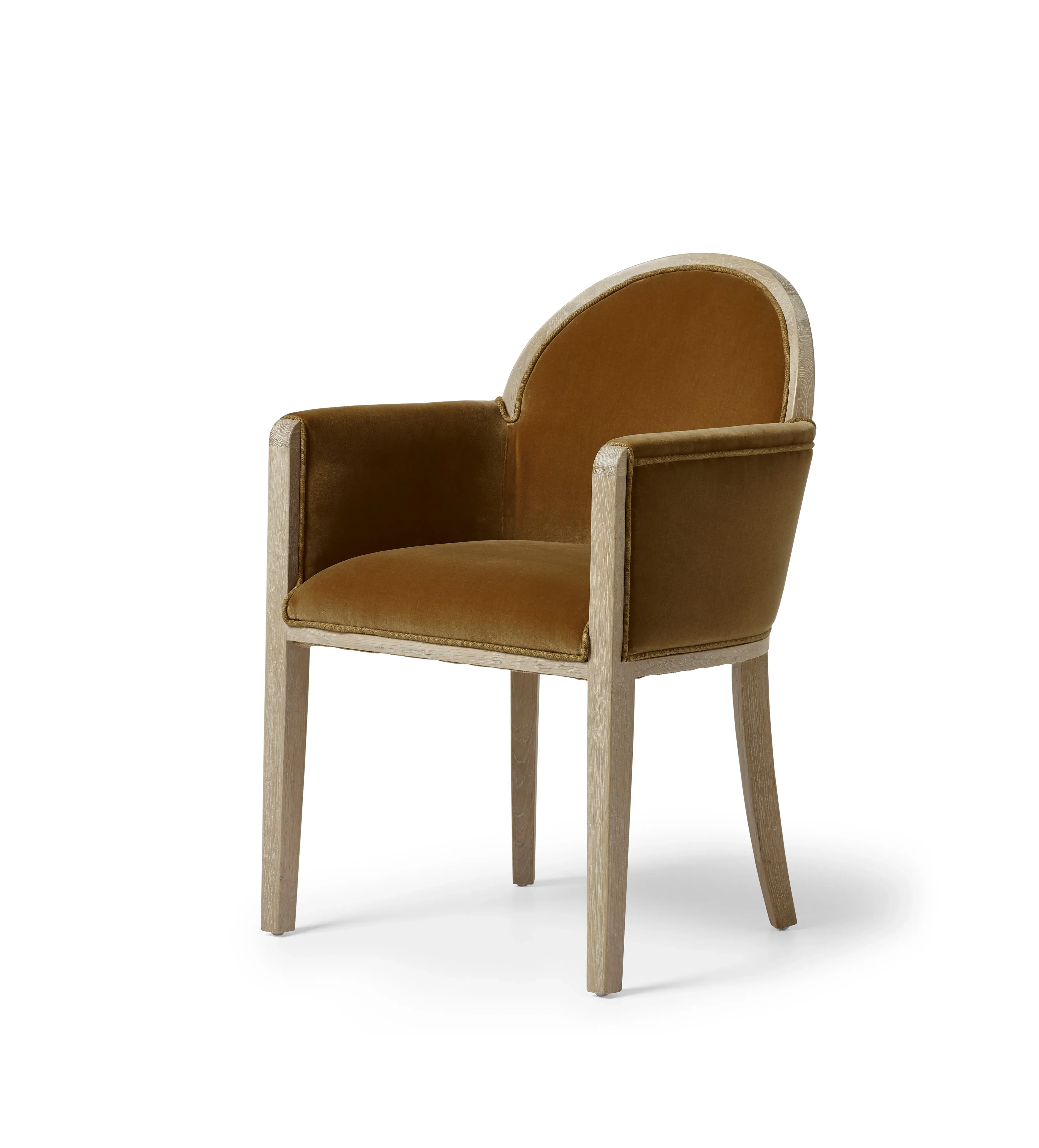 Wilbur Dining Chair - Caramel, Velvet