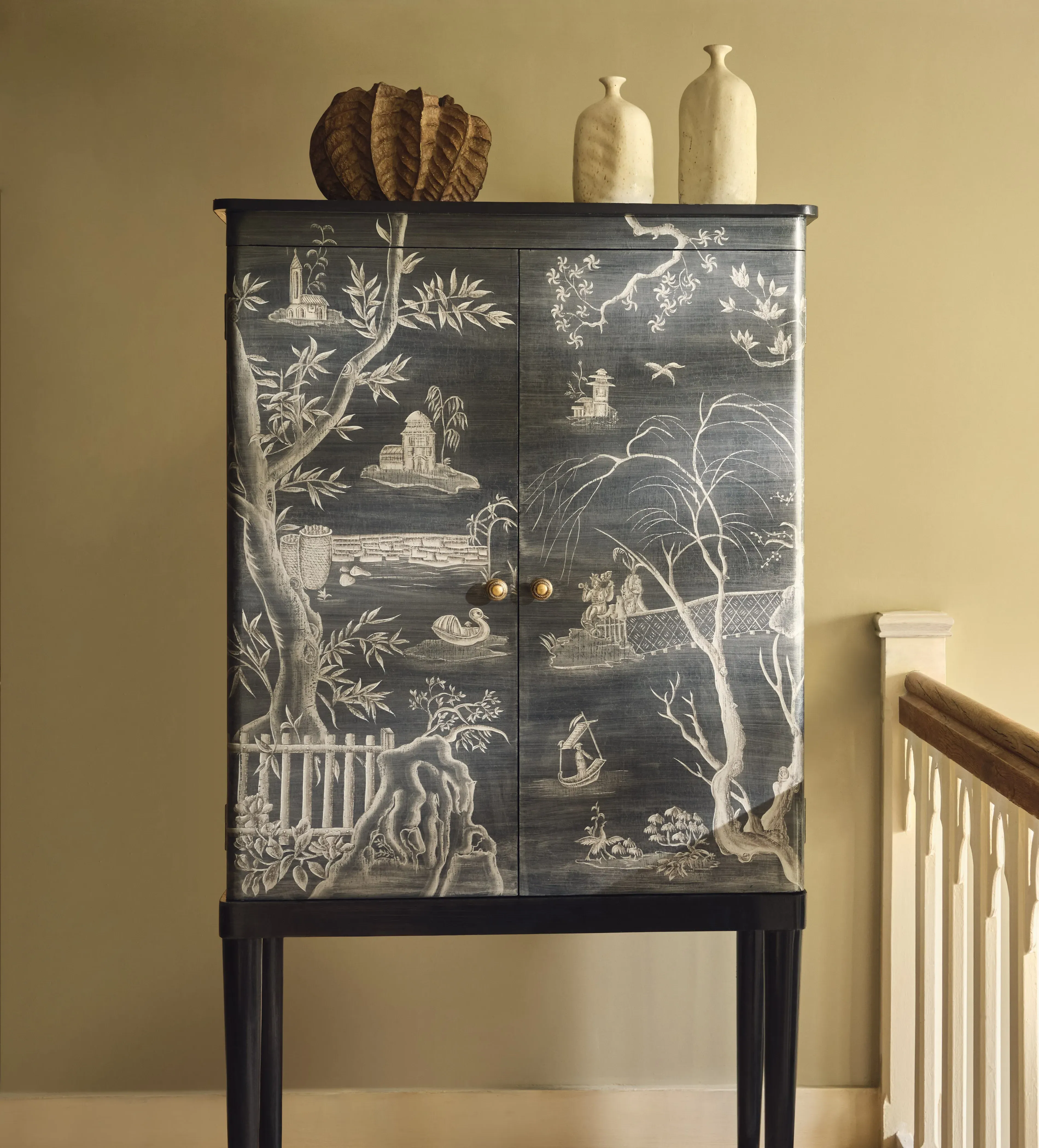 Wine Cabinet with Glass Racks - Petrol