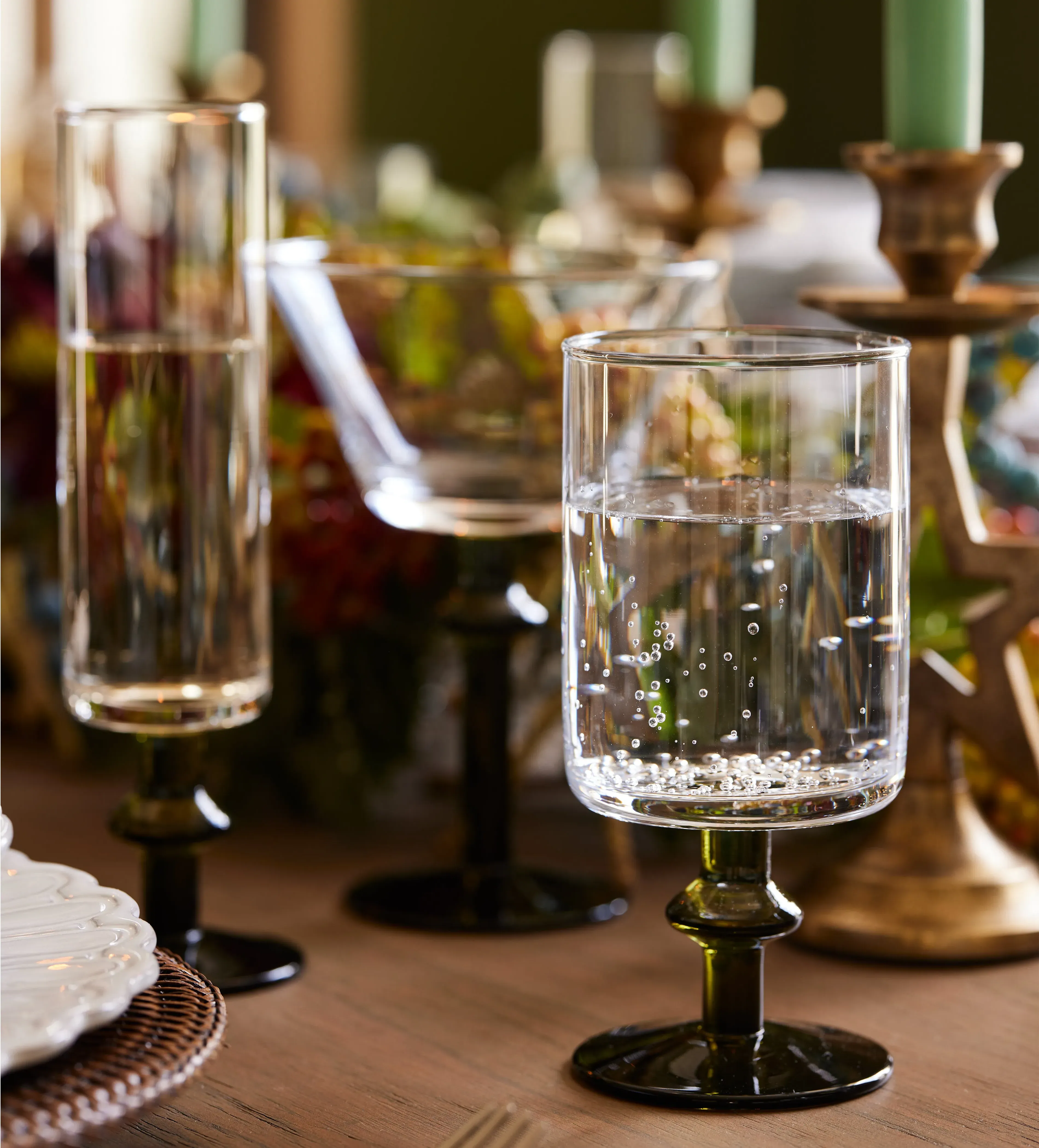 Wine Glasses Pair - Spruce, Glass
