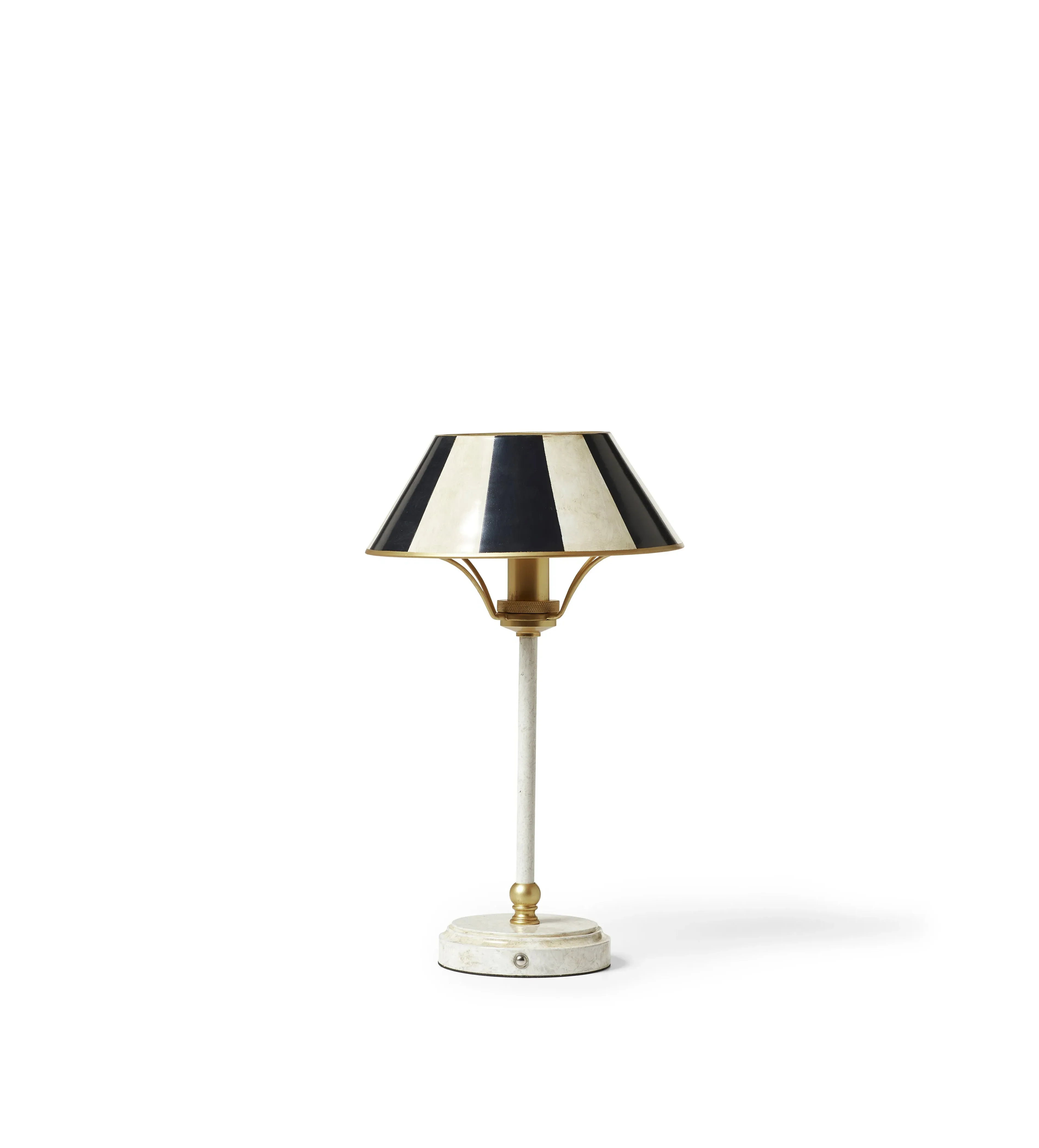 Wireless Table Lamp with Metal Shade - Blue, Brass image
