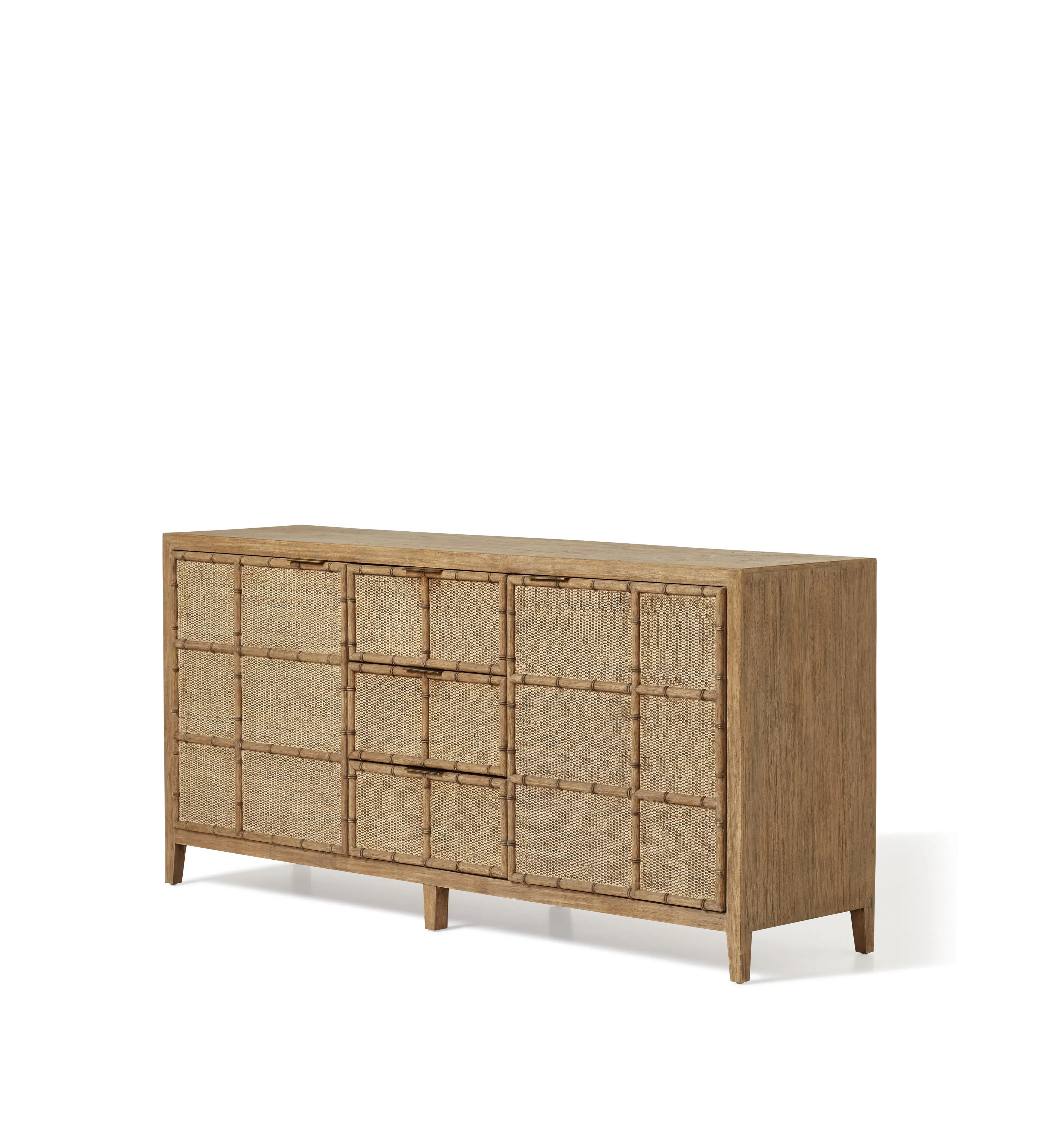 Woven Cane Sideboard - Natural, Wood