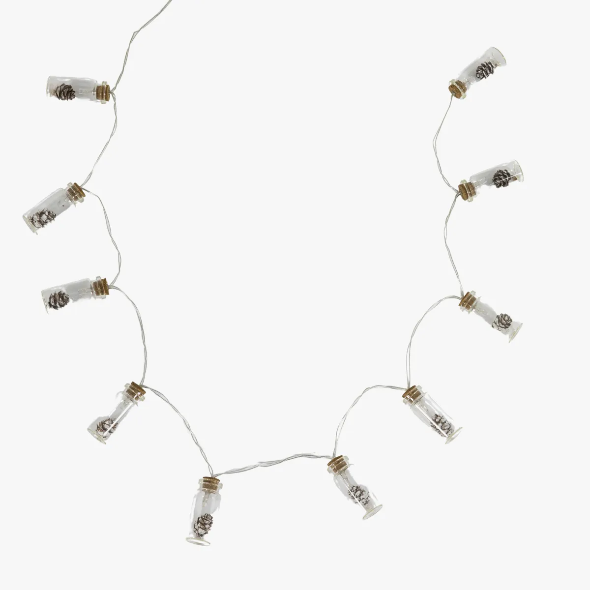 10-Light LED String Lights - Brown, Glass image