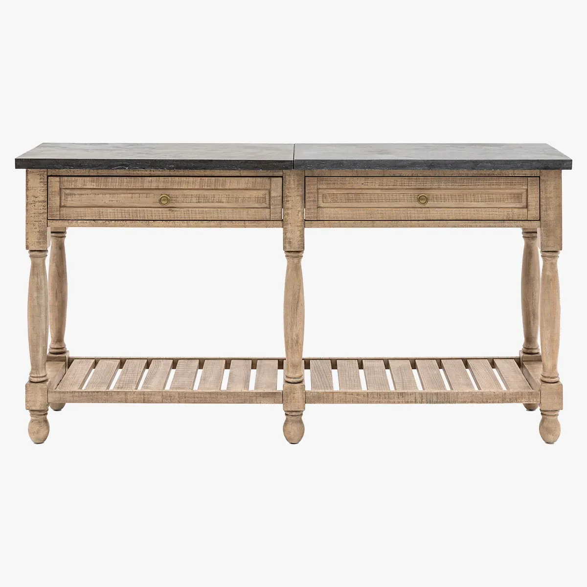 2-Drawer Console Table - Pine Wood image