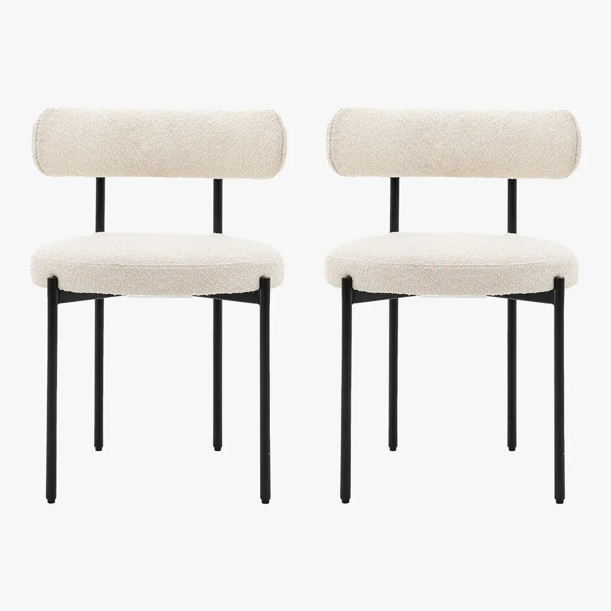 2-Pack Dining Chair Set - Vanilla, Boucle