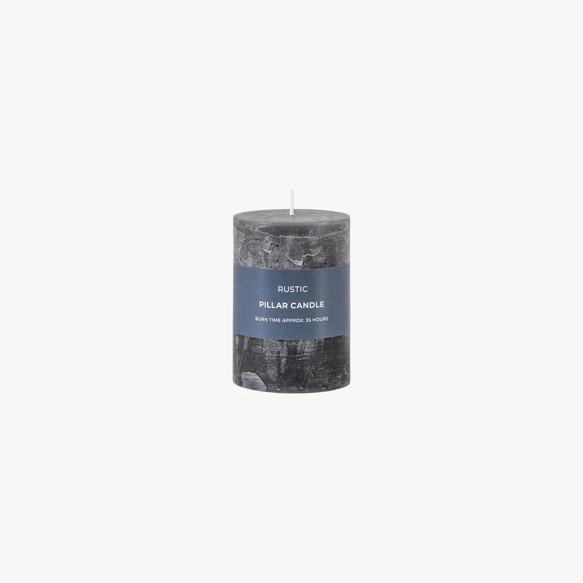 2-Pack Small Pillar Candles - Grey image