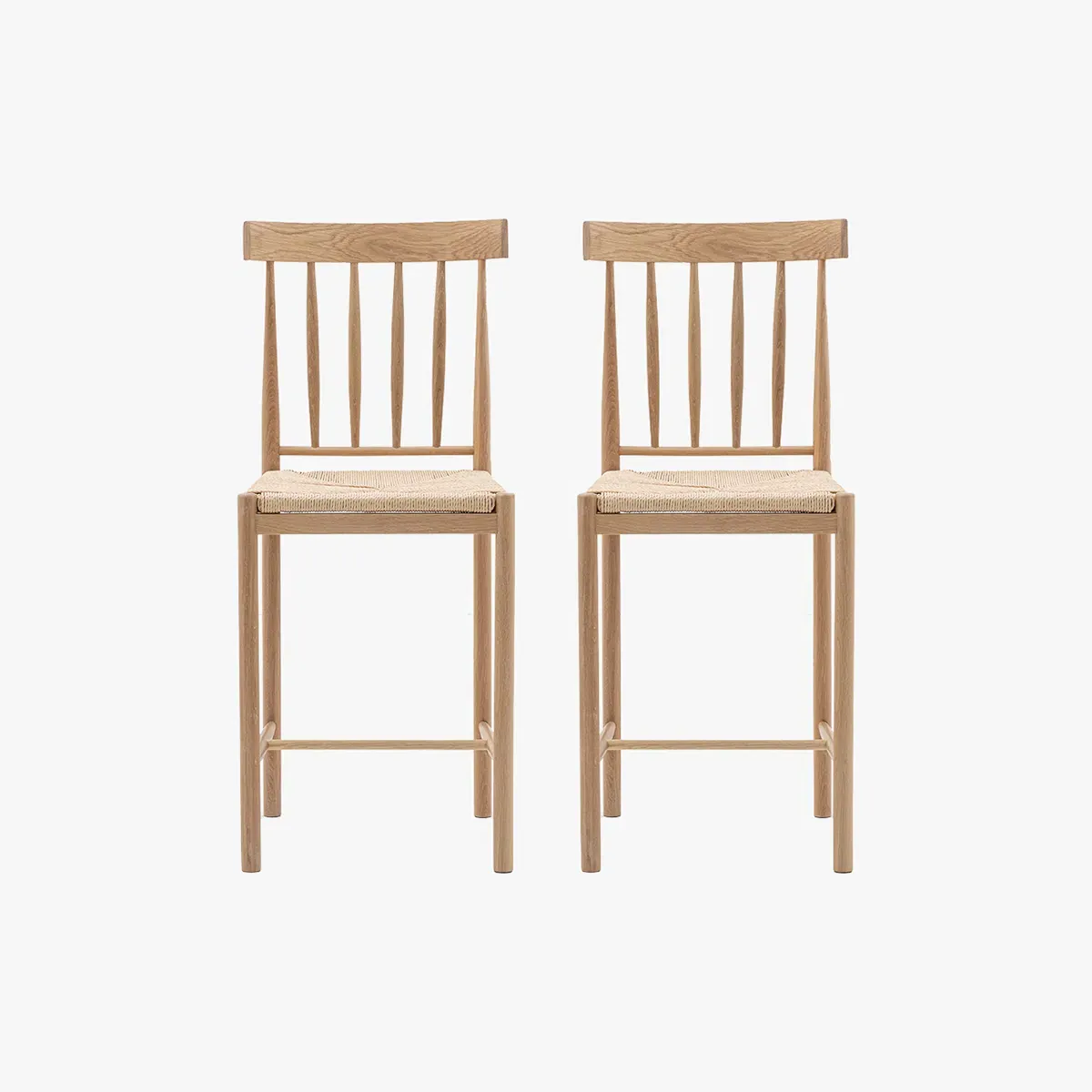 2-Piece Bar Stool Set - Natural