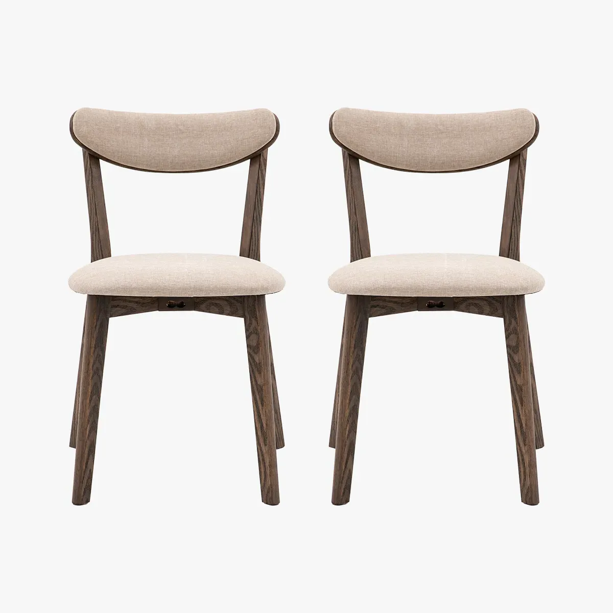2-Piece Dining Chair Set - Smoked, Upholstered image