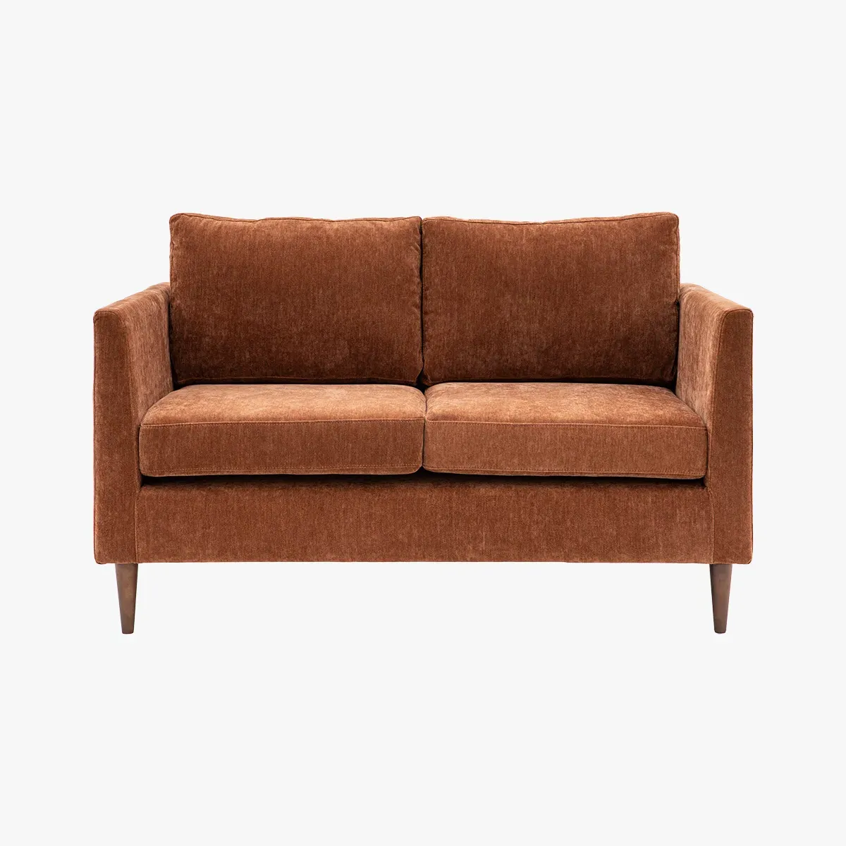 2-Seater Sofa Mid-Century Style - Rust