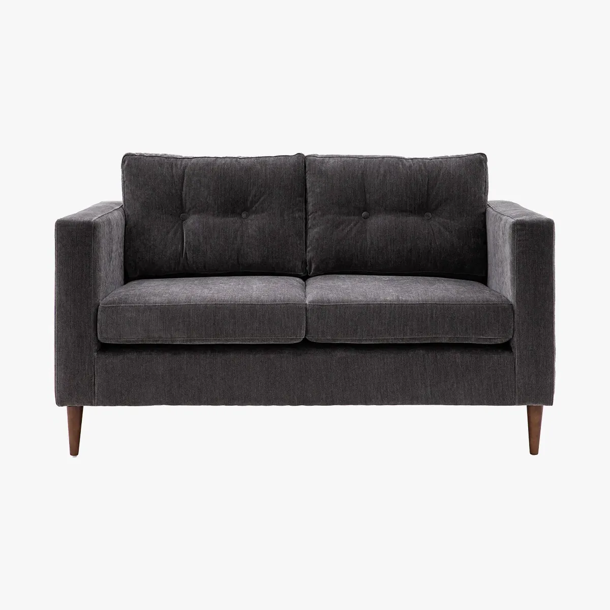 2-Seater Sofa with Block Arms - Charcoal image