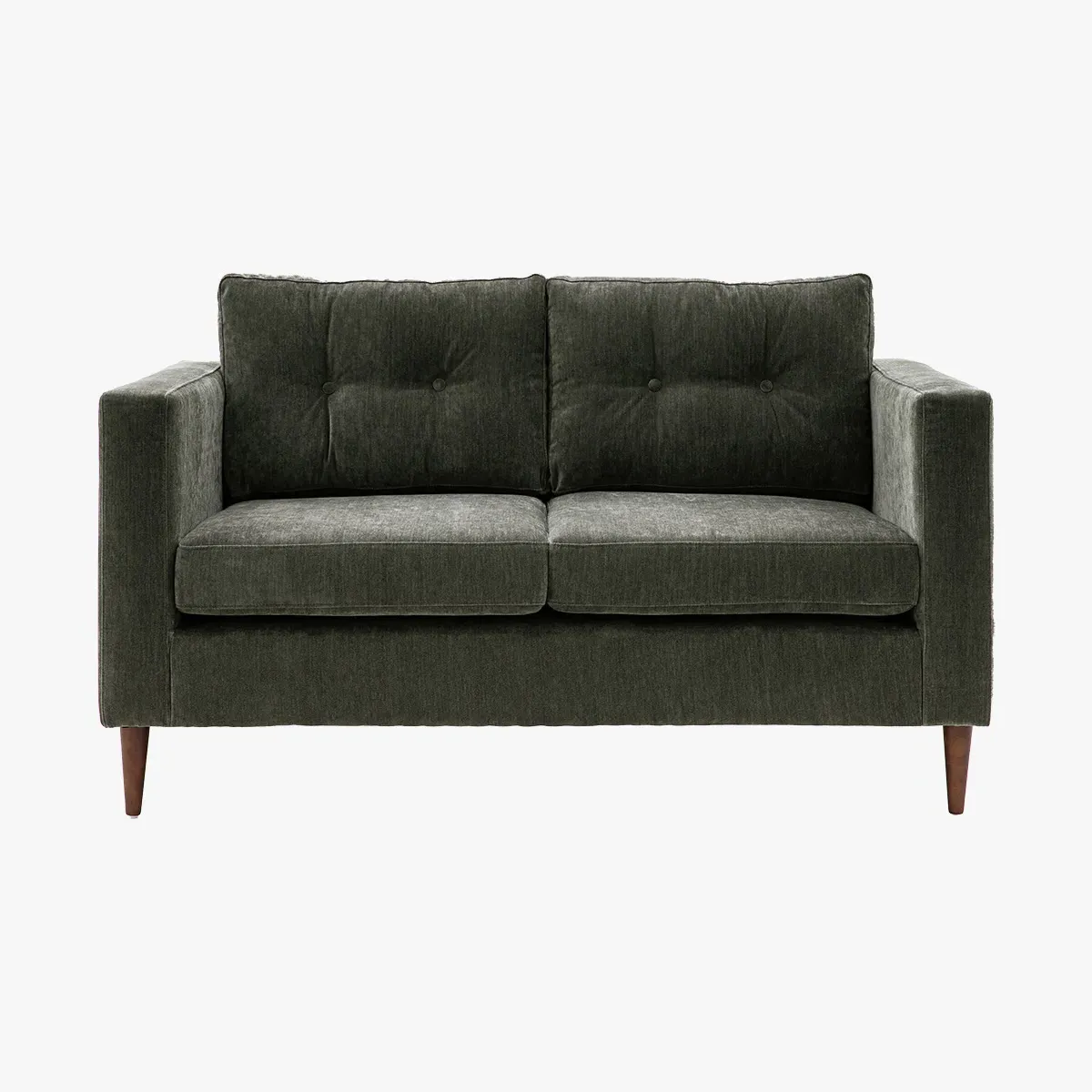 2-Seater Sofa with Block Arms - Forest