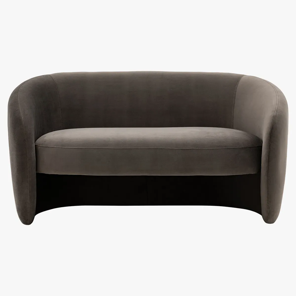 2-Seater Sofa with Curved Design - Espresso