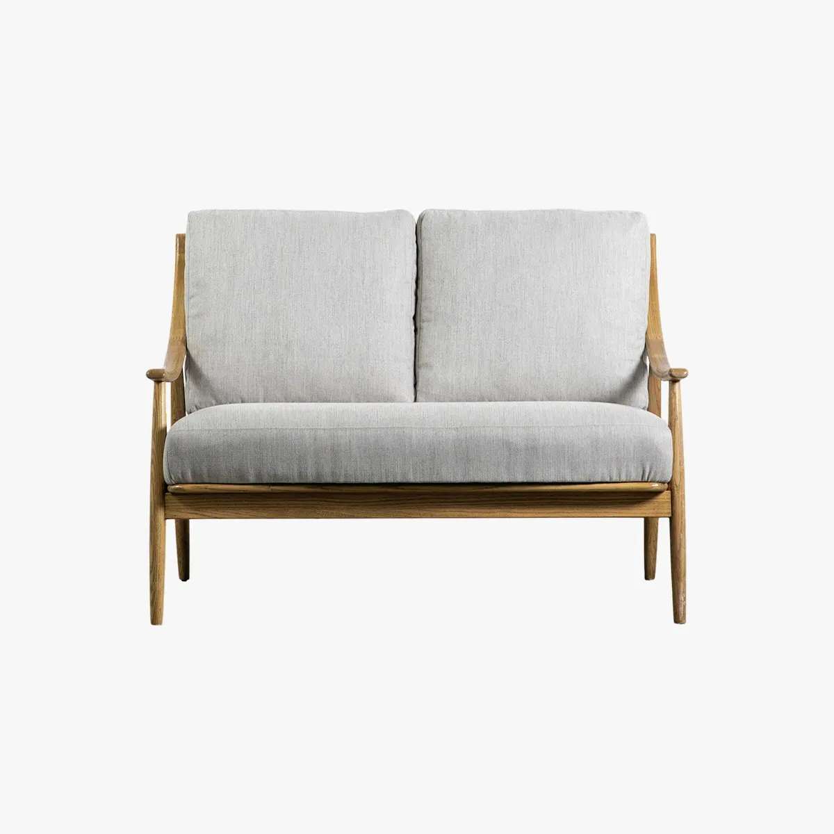 2-Seater Sofa with Plush Cushions - Natural, Linen image