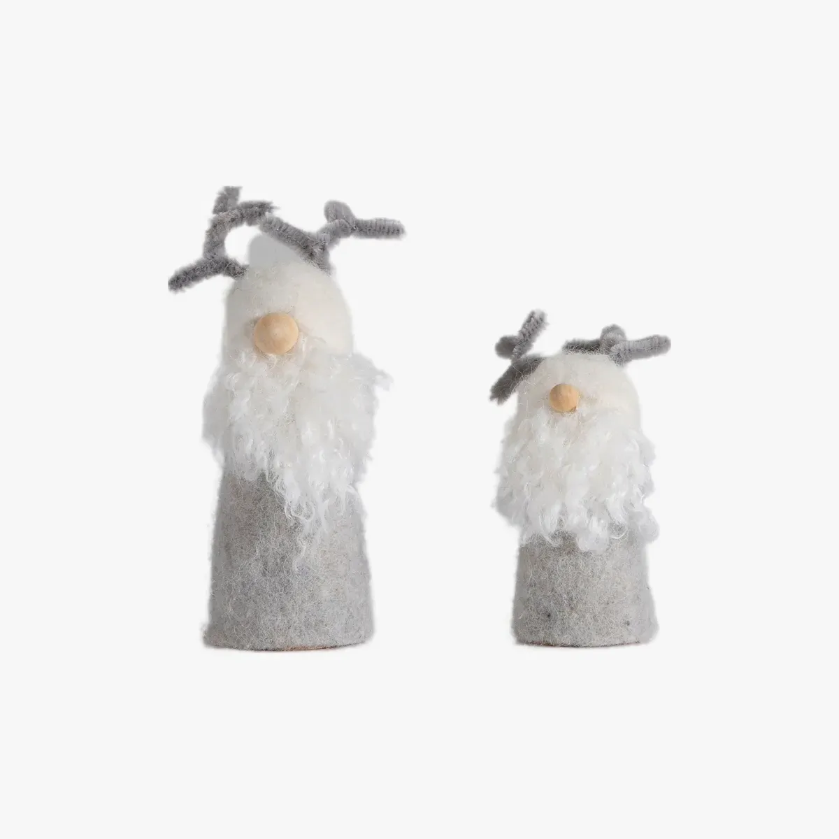 3-Piece Gonk Figurine Set - Grey, Wool image