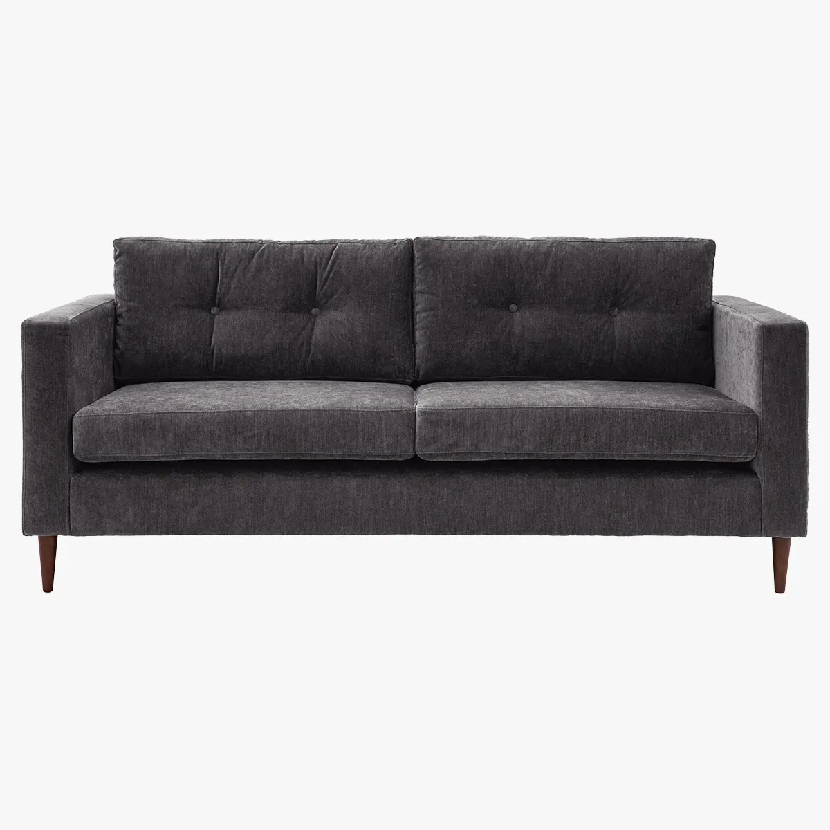 3-Seater Sofa with Block Arms - Charcoal image