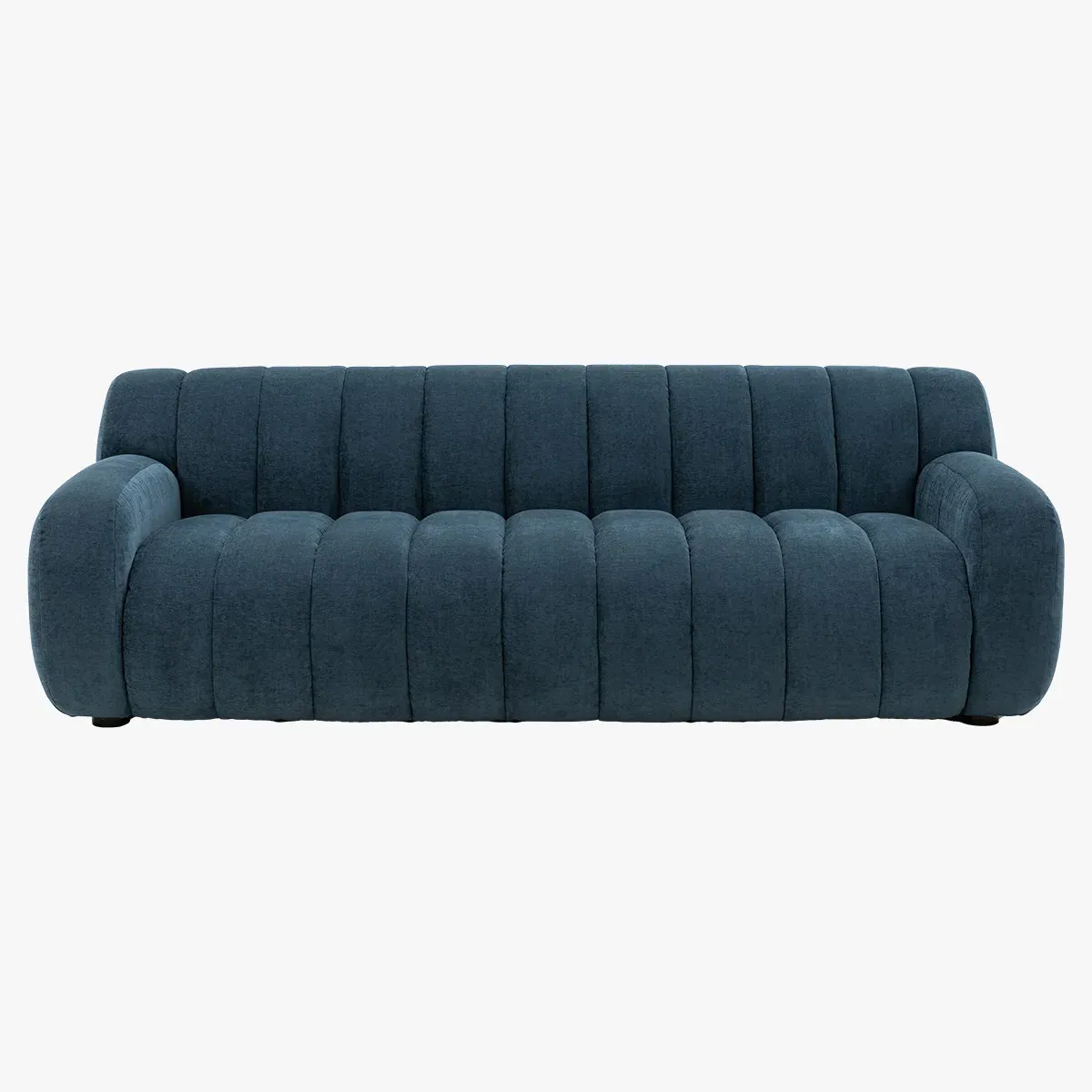 3-Seater Sofa with Curved Design - Blue image