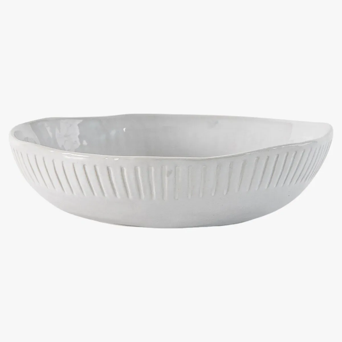 4-Piece Pasta Bowl Set with Ridged Design image