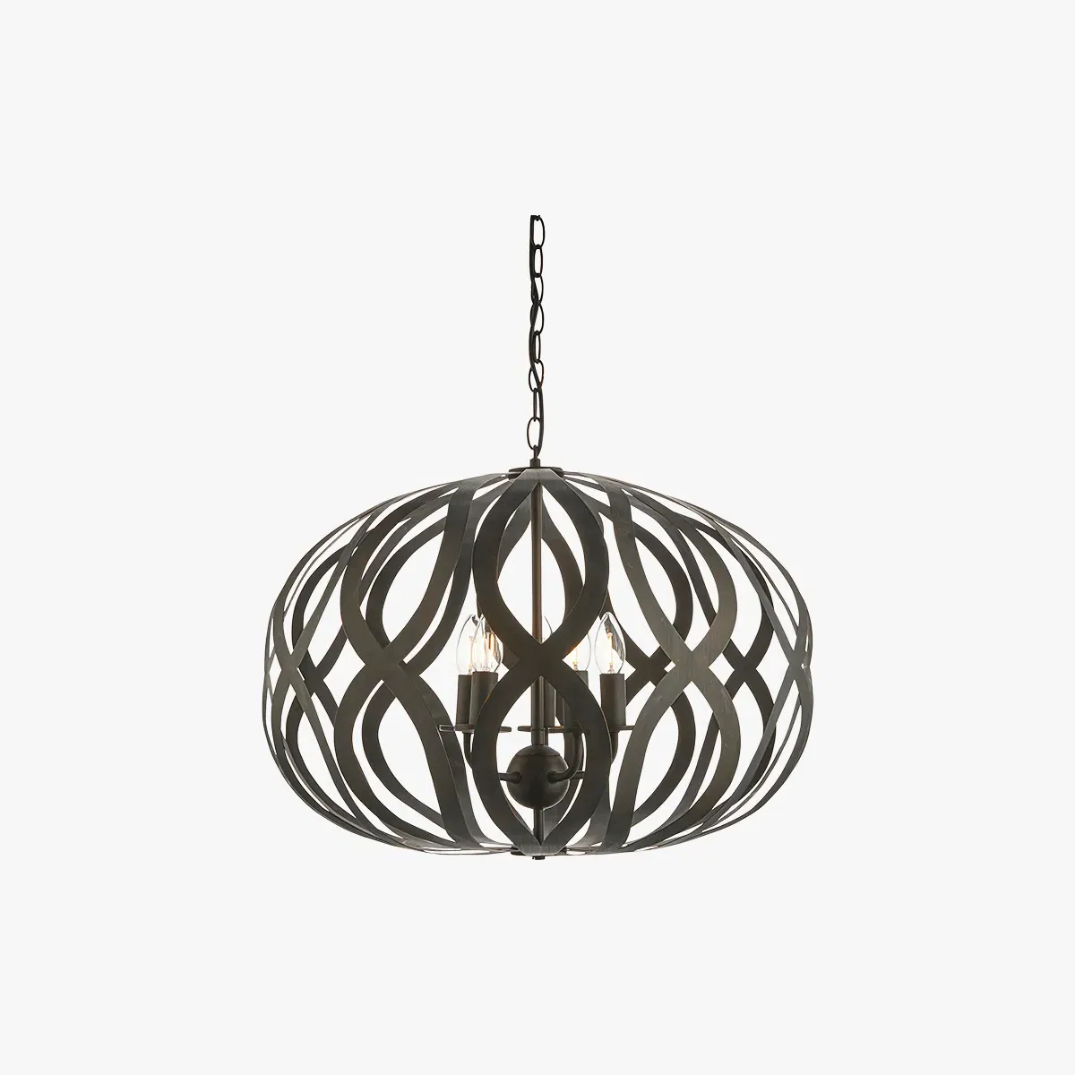 5-Light Pendant Light - Antique Bronze, Metal