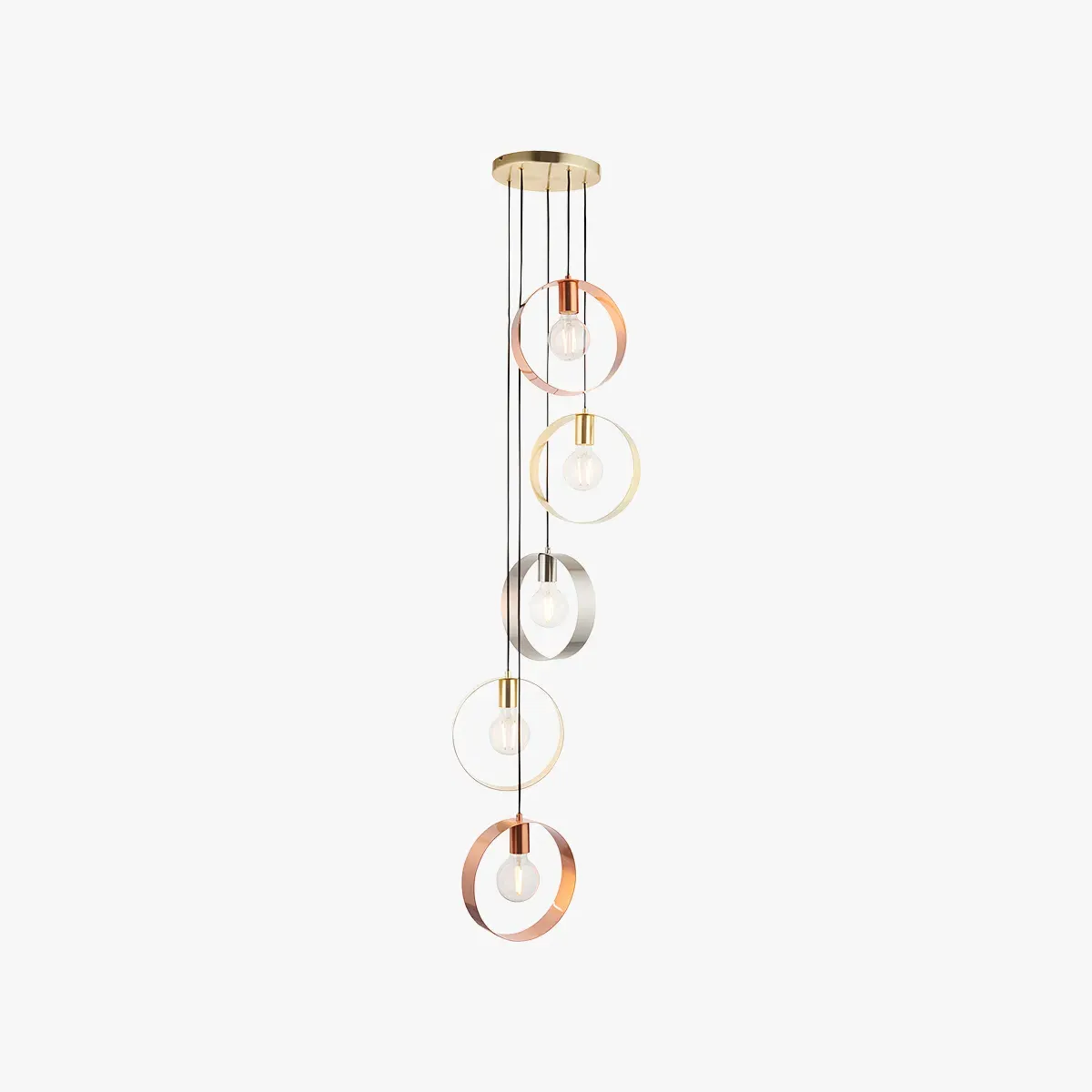 5-Light Pendant Light - Mixed Metal, Metal