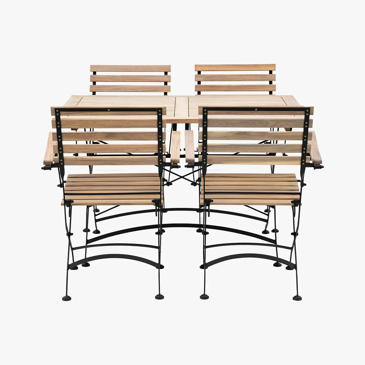 5-Piece Folding Dining Set - Acacia Wood