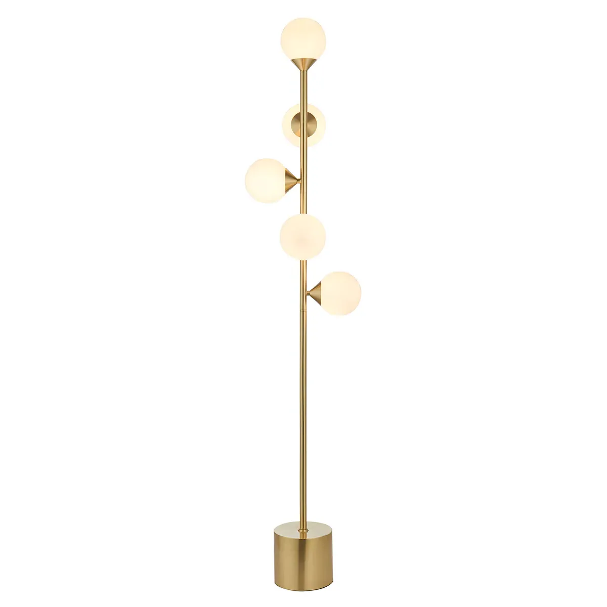 5-Sphere Floor Lamp - Opal, Brass image