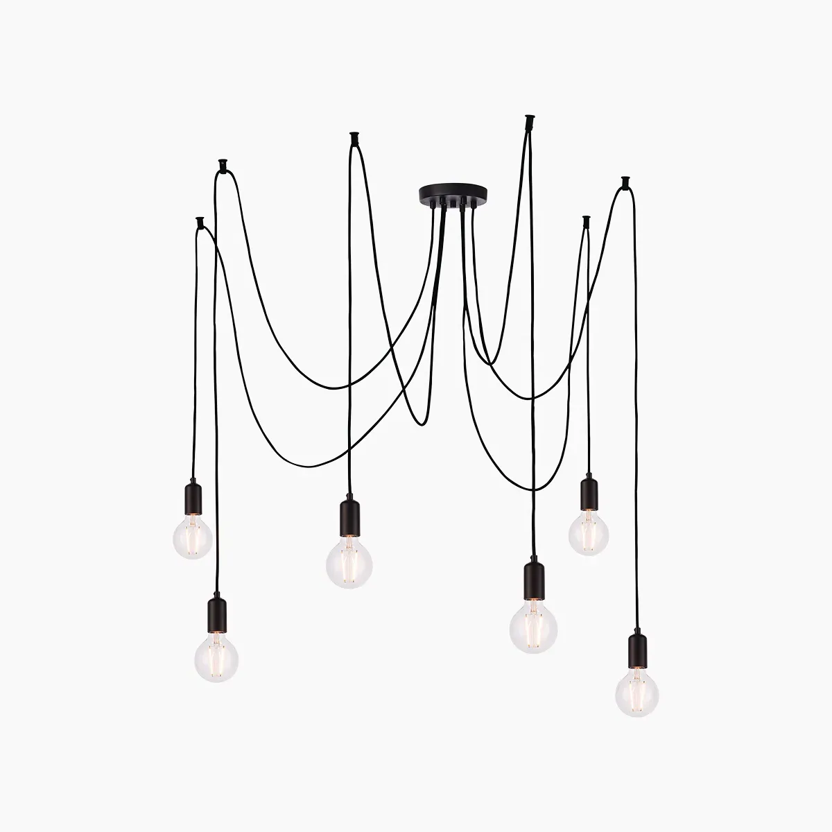 6-Light Multi-Pendant Light - Black image