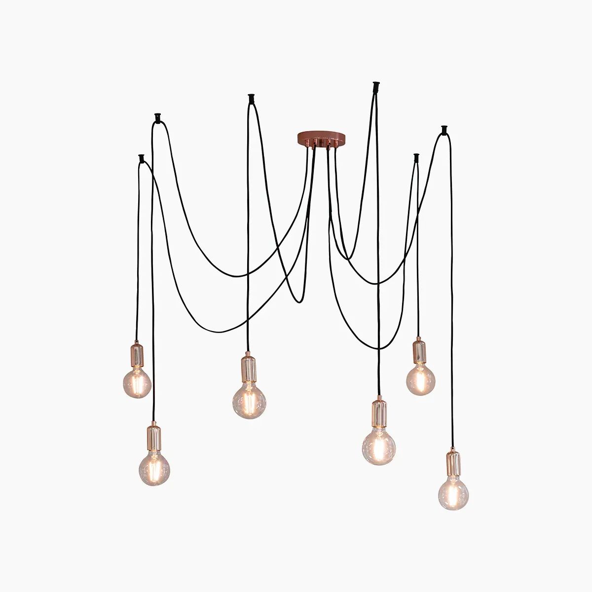 6-Light Multi-Pendant Light - Copper
