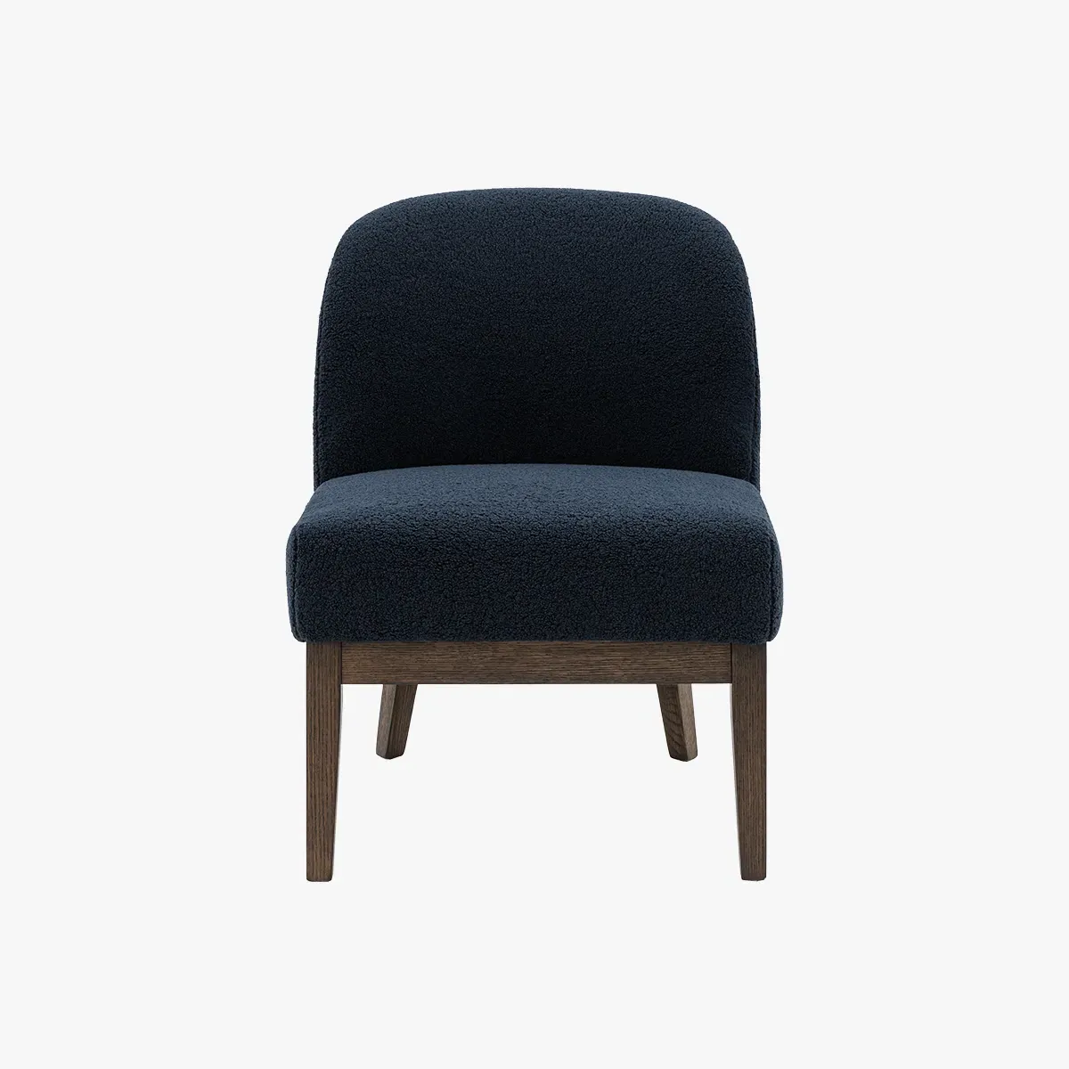 Accent Chair with Curved Back - Blue image