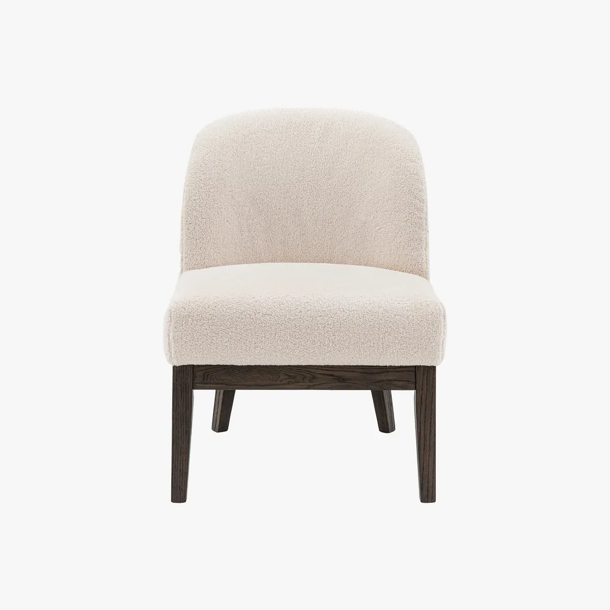 Accent Chair with Curved Back - Vanilla