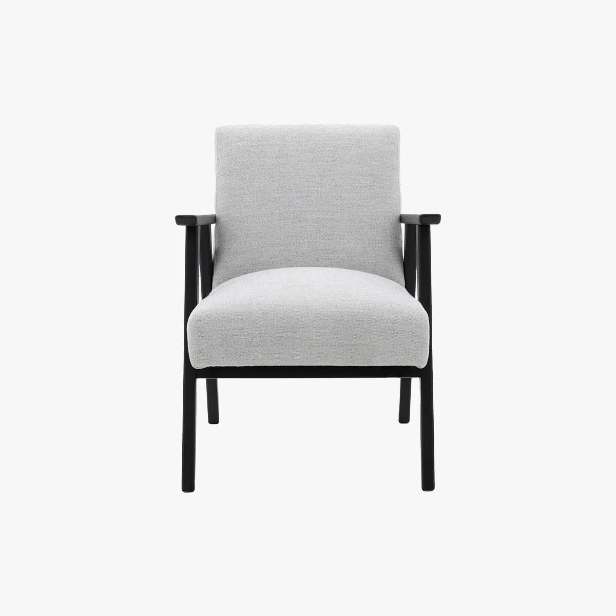 Armchair with Angular Frame - Black, Stone image