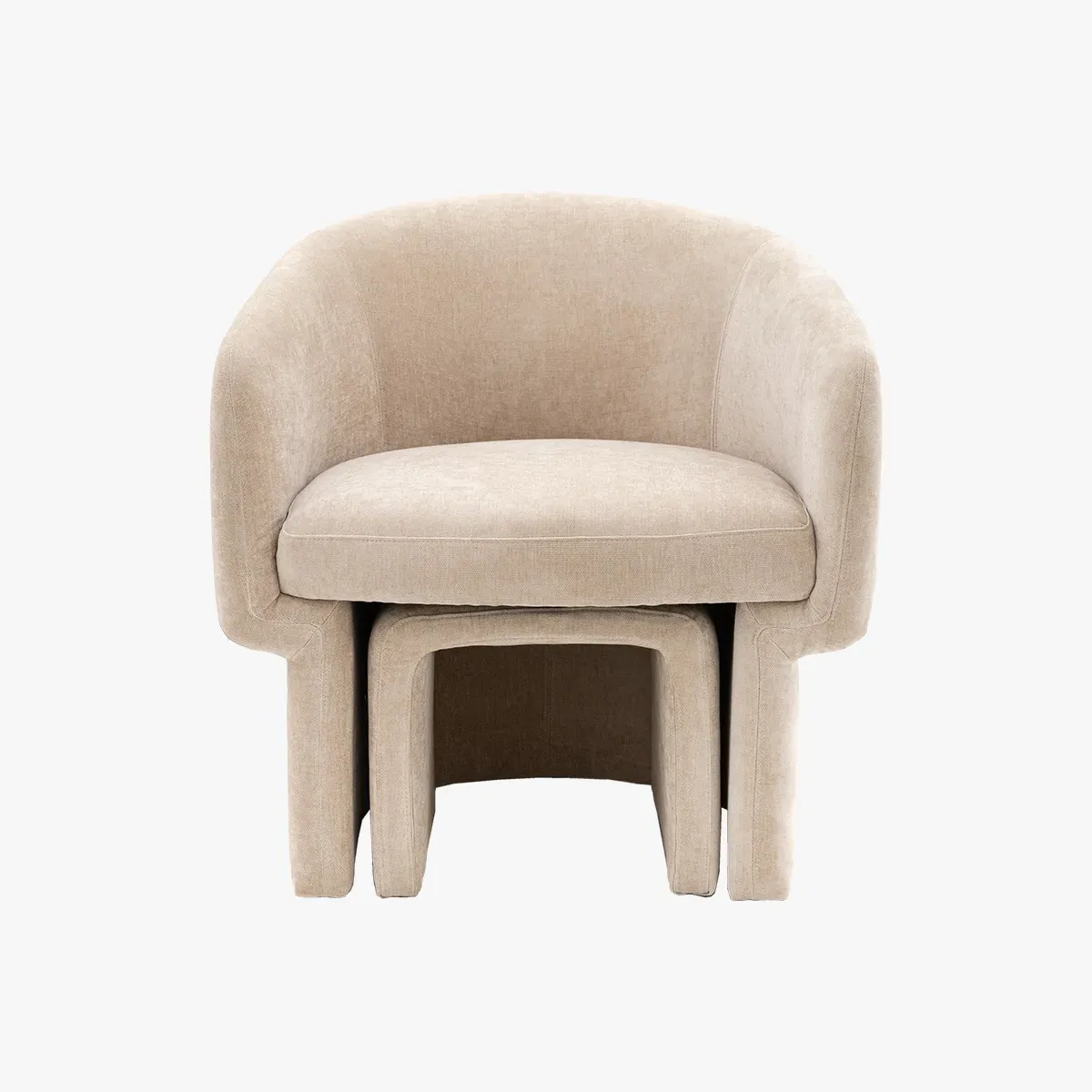 Armchair with Reclining Feature - Cream image