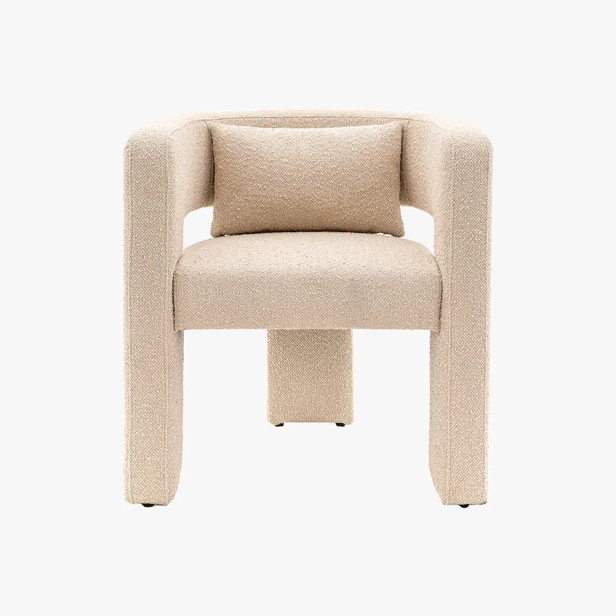Armchair with Sculptured Design - Taupe image