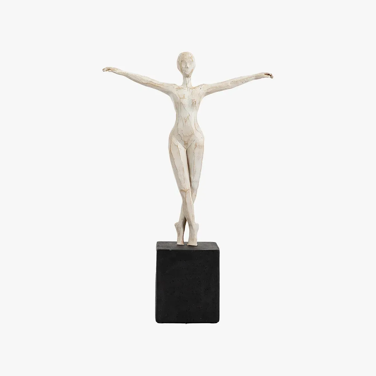 Ballerina Sculpture - Grey, Resin image
