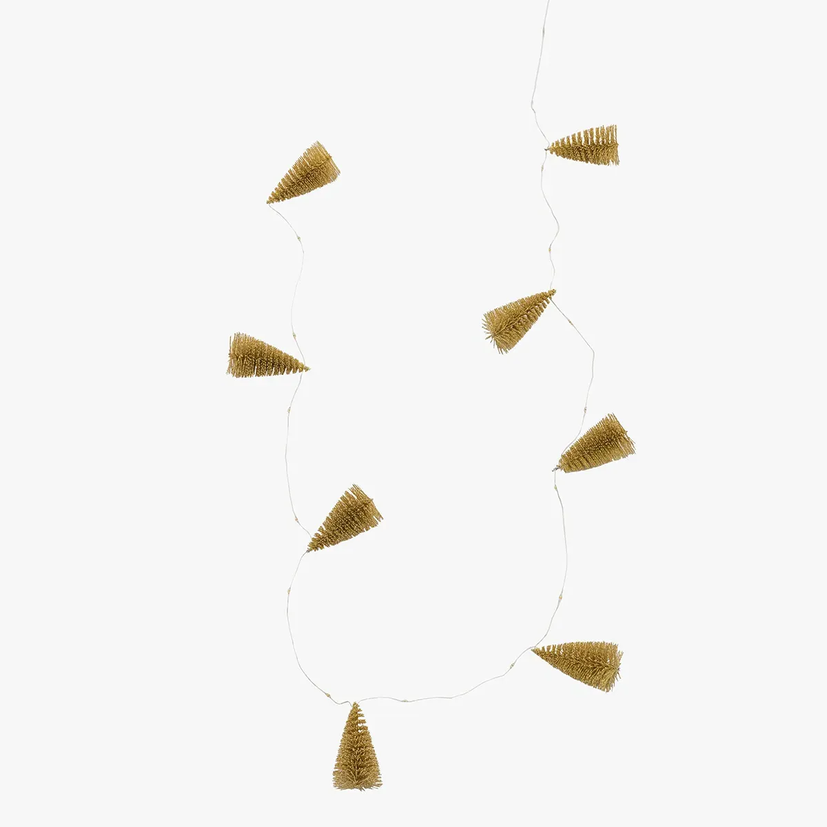 Brush Tree Garland with LED Lights - Champagne image