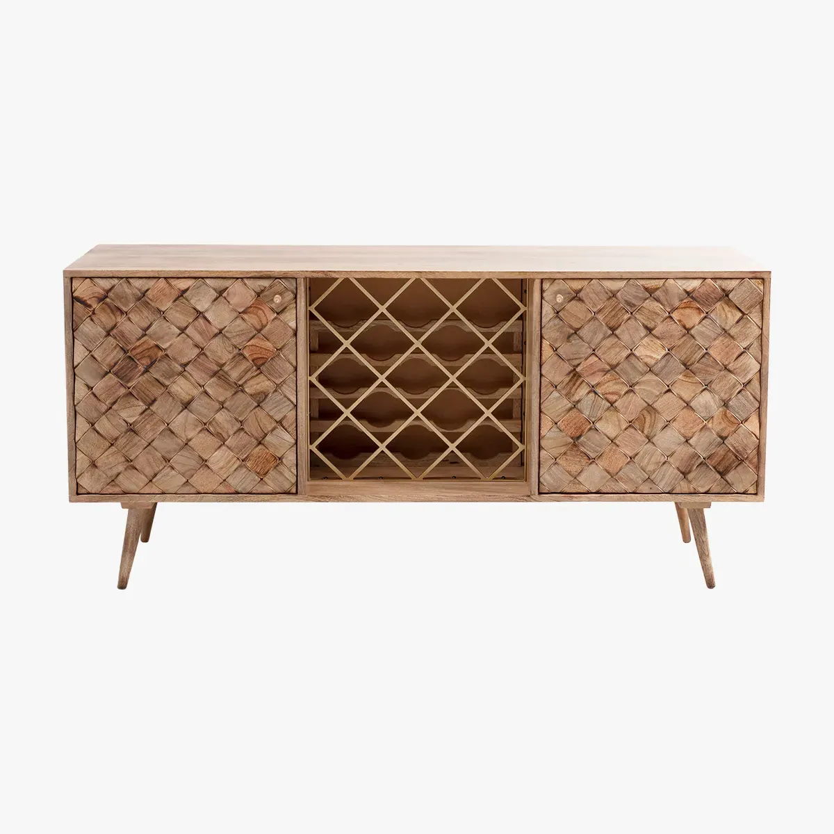 Cabinet with Shelves - Brown, Mango Wood