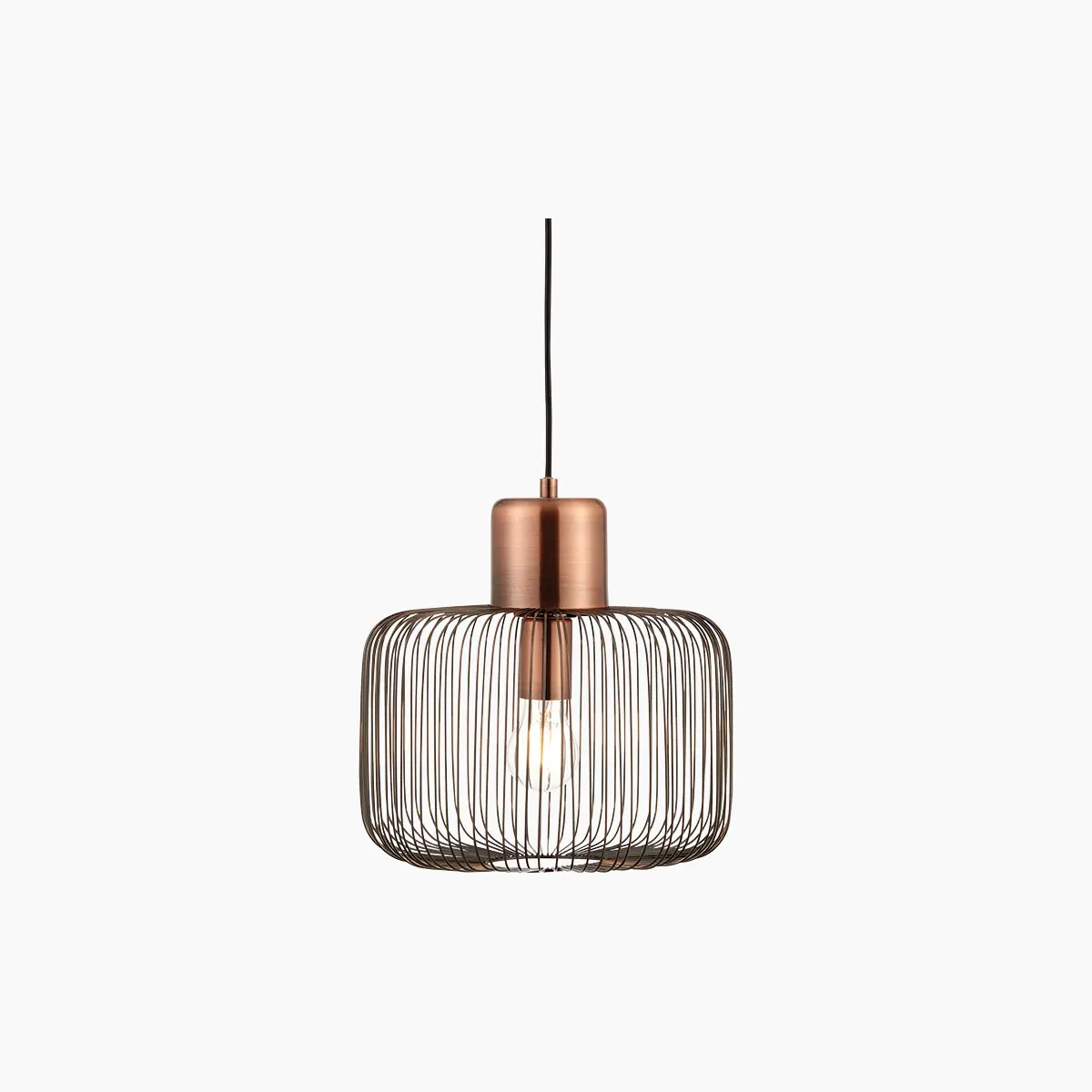 Cage Pendant Light - Copper, Metal image