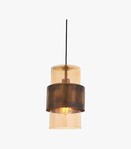 Ceiling Pendant Light - Brass, Glass image