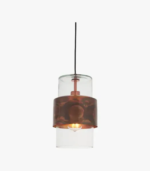 Ceiling Pendant Light - Copper, Glass