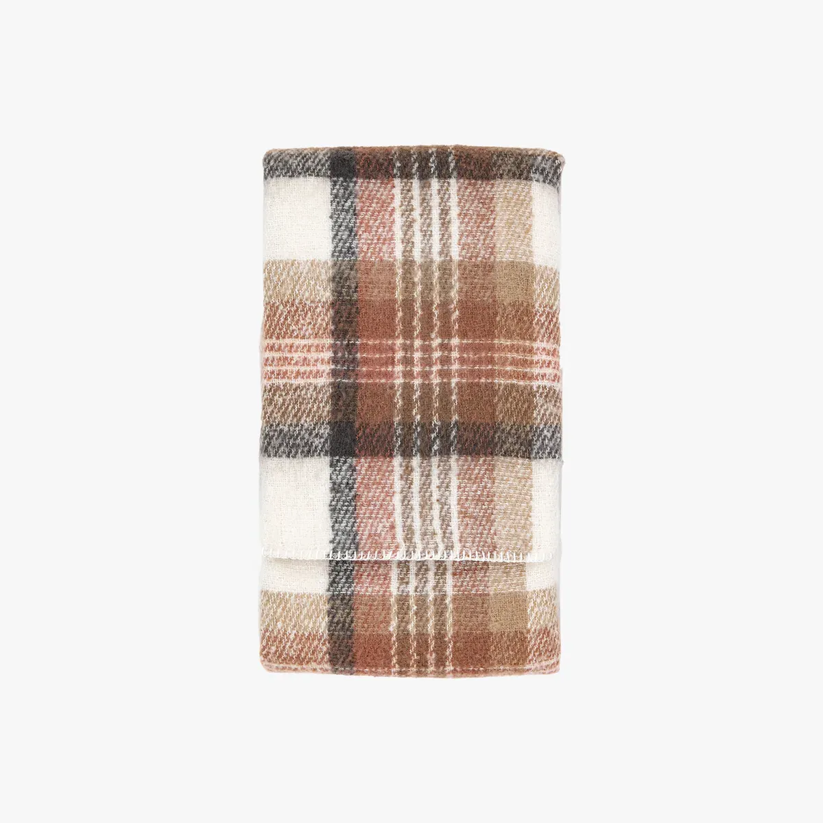 Checkered Throw - Natural, Mohair