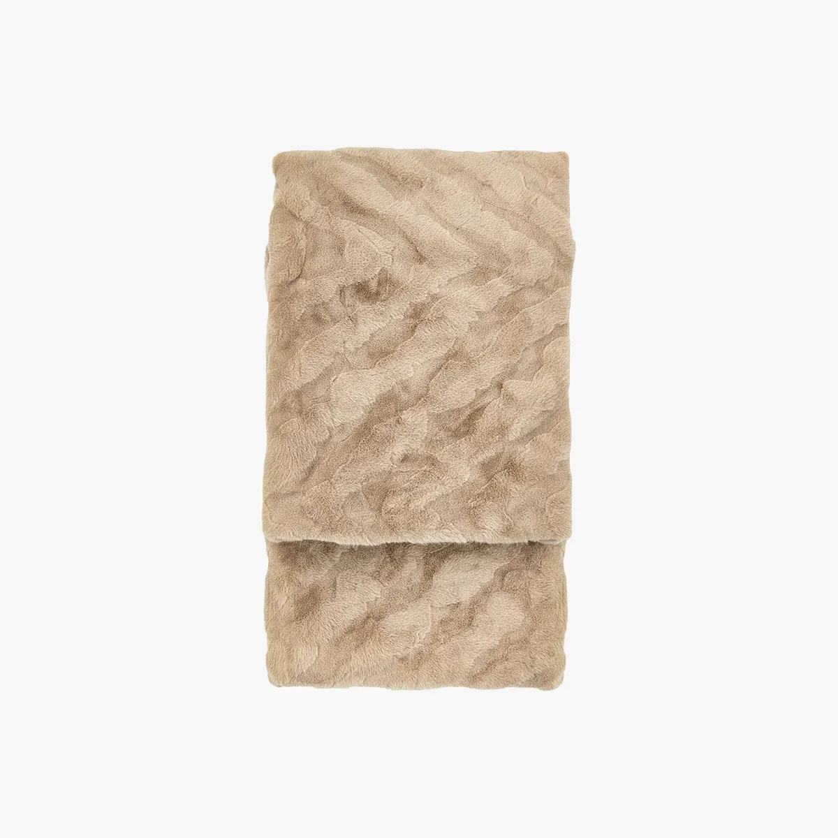 Chevron Throw Blanket - Mink, Faux Fur image