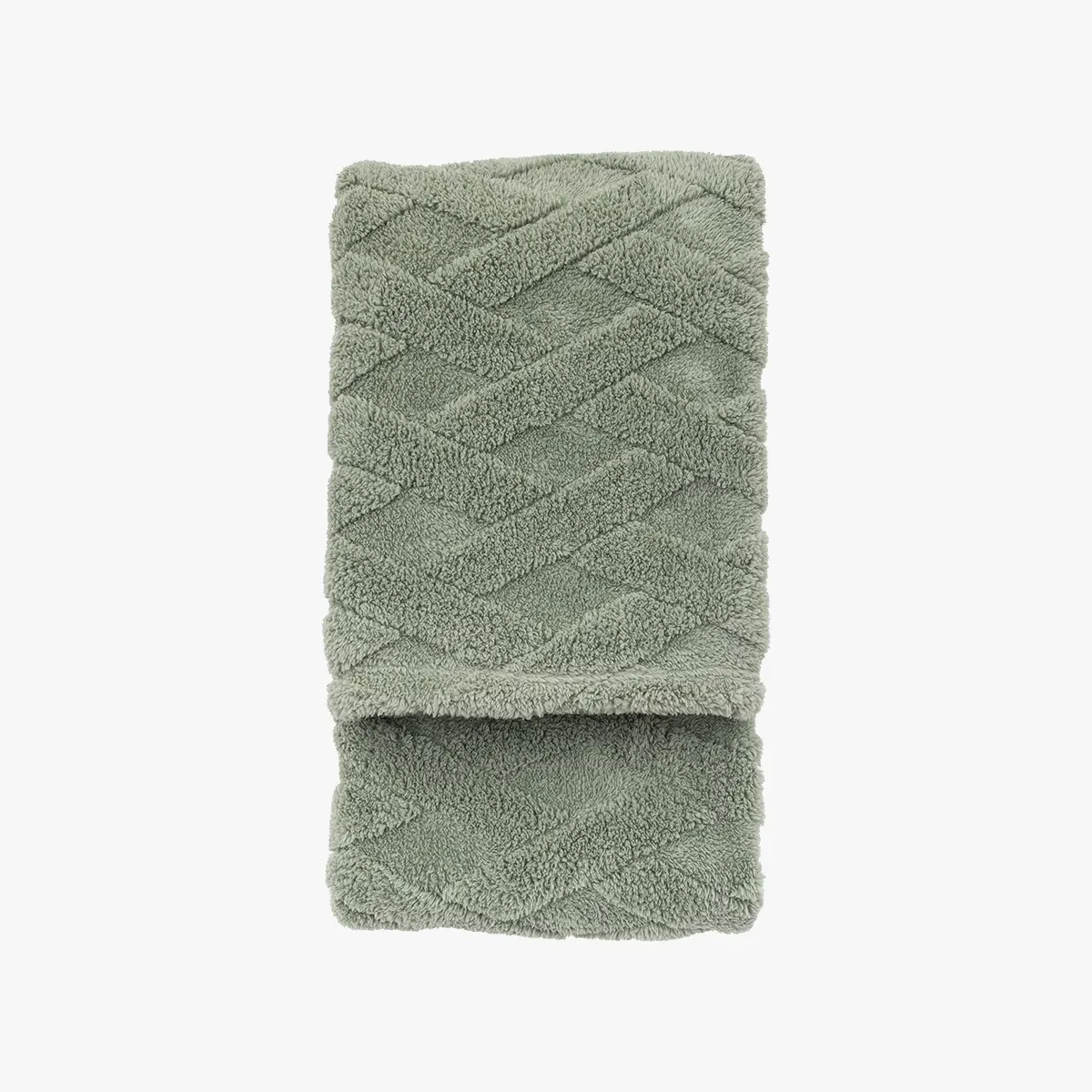 Chunky Throw Blanket - Green, Fleece image
