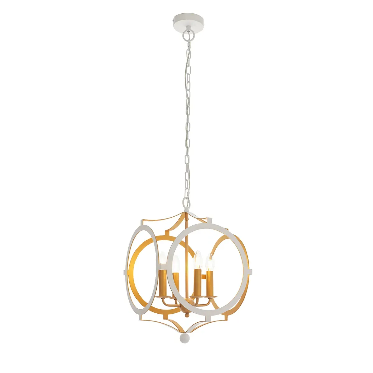 Classic Ceiling Pendant Light - White, Gold