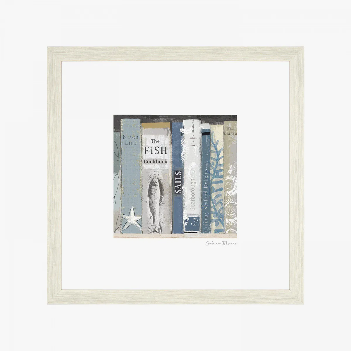 Coastal Book Collection Framed Wall Art image