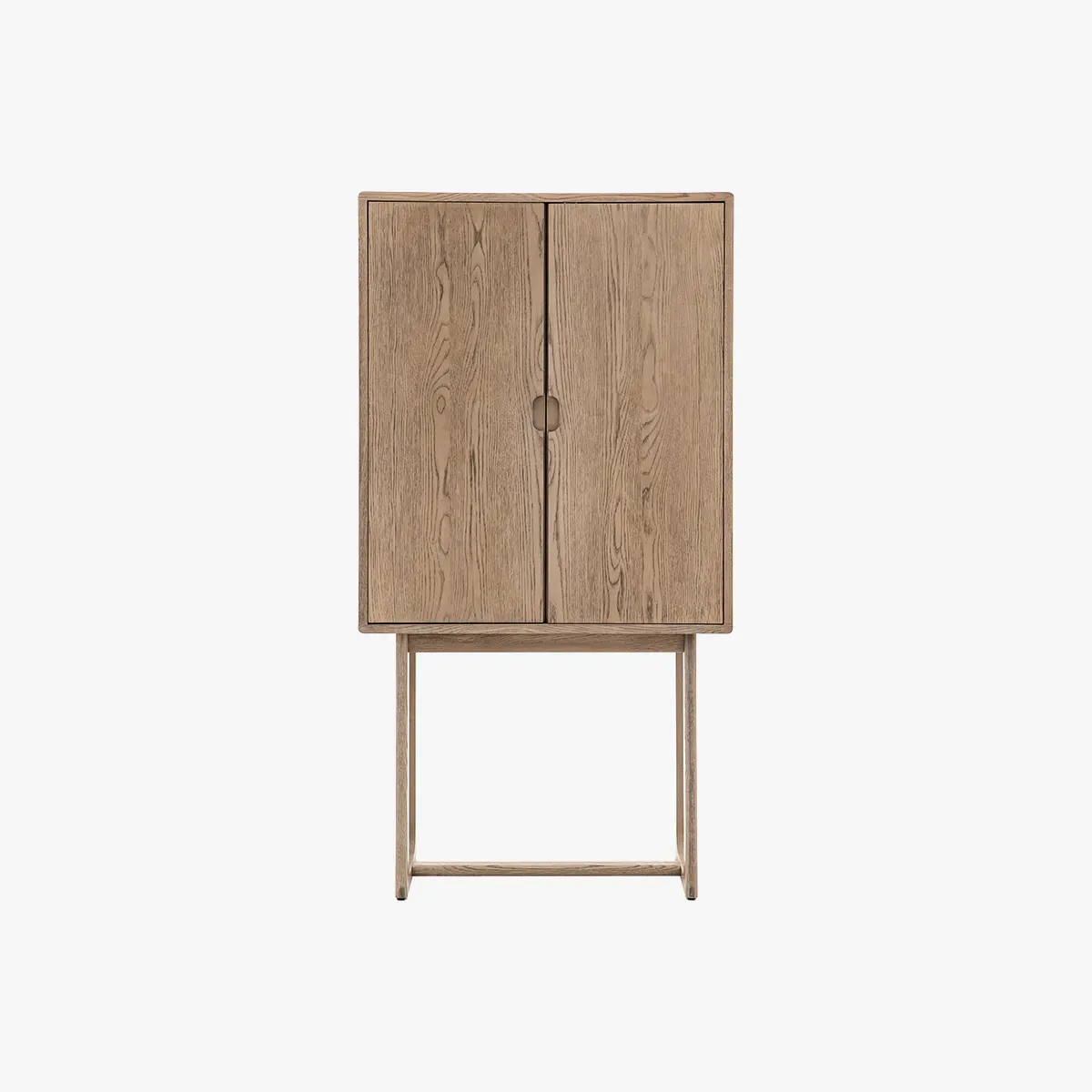 Cocktail Cabinet with Storage - Smoked, Oak