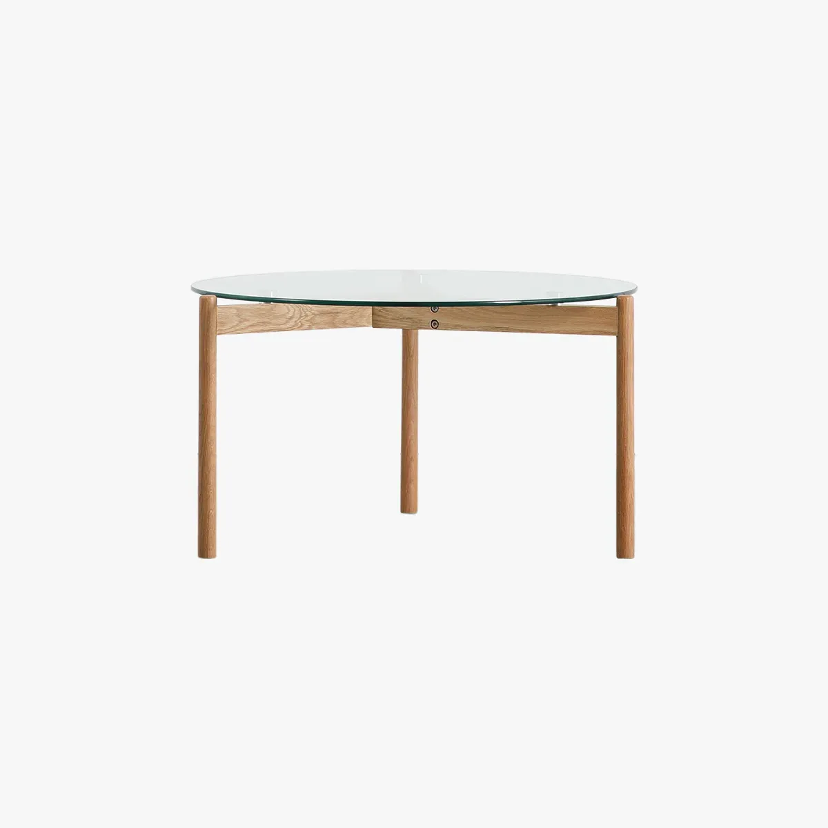 Coffee Table with Glass Top - Oak