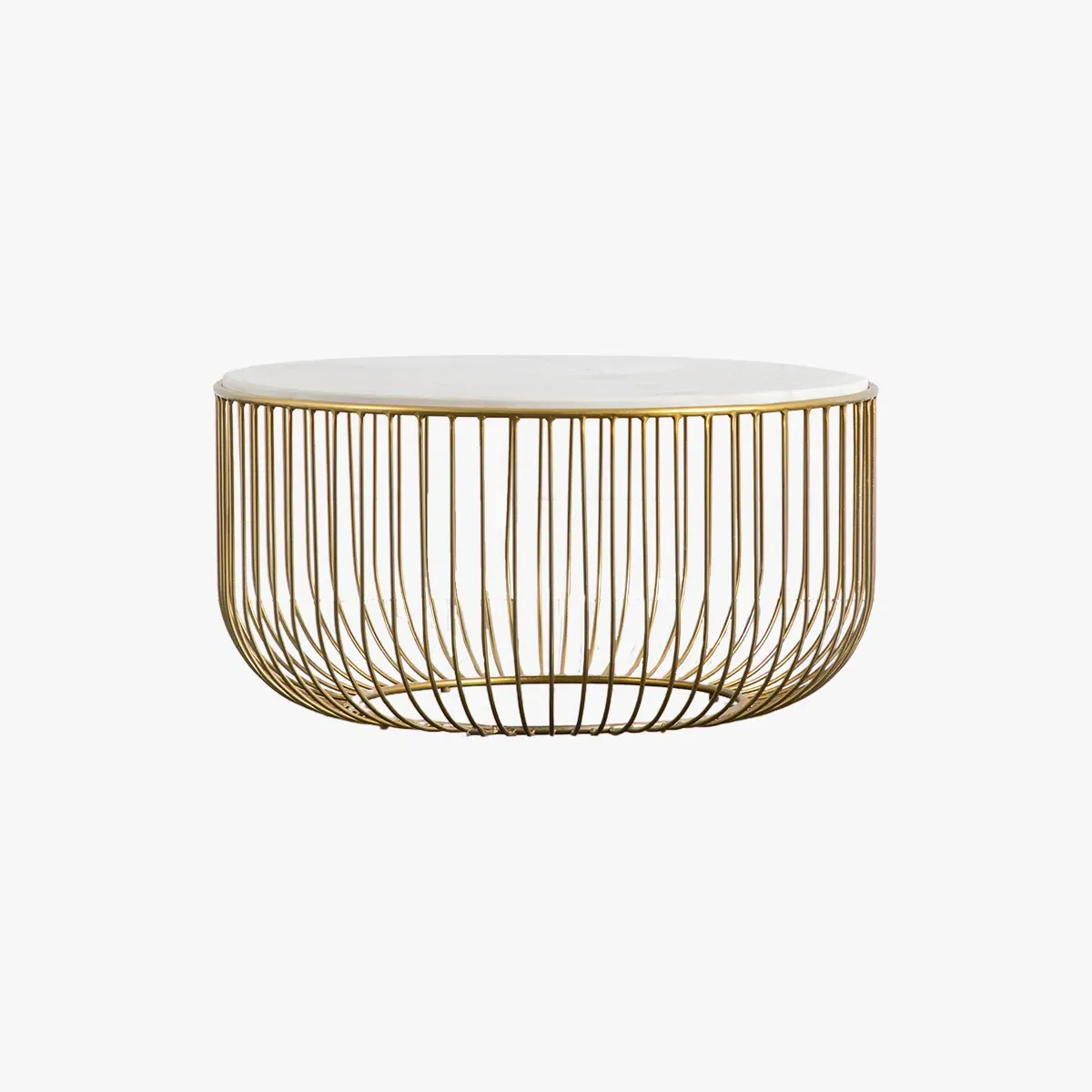 Coffee Table with Marble Top - Gold, Wire Frame image